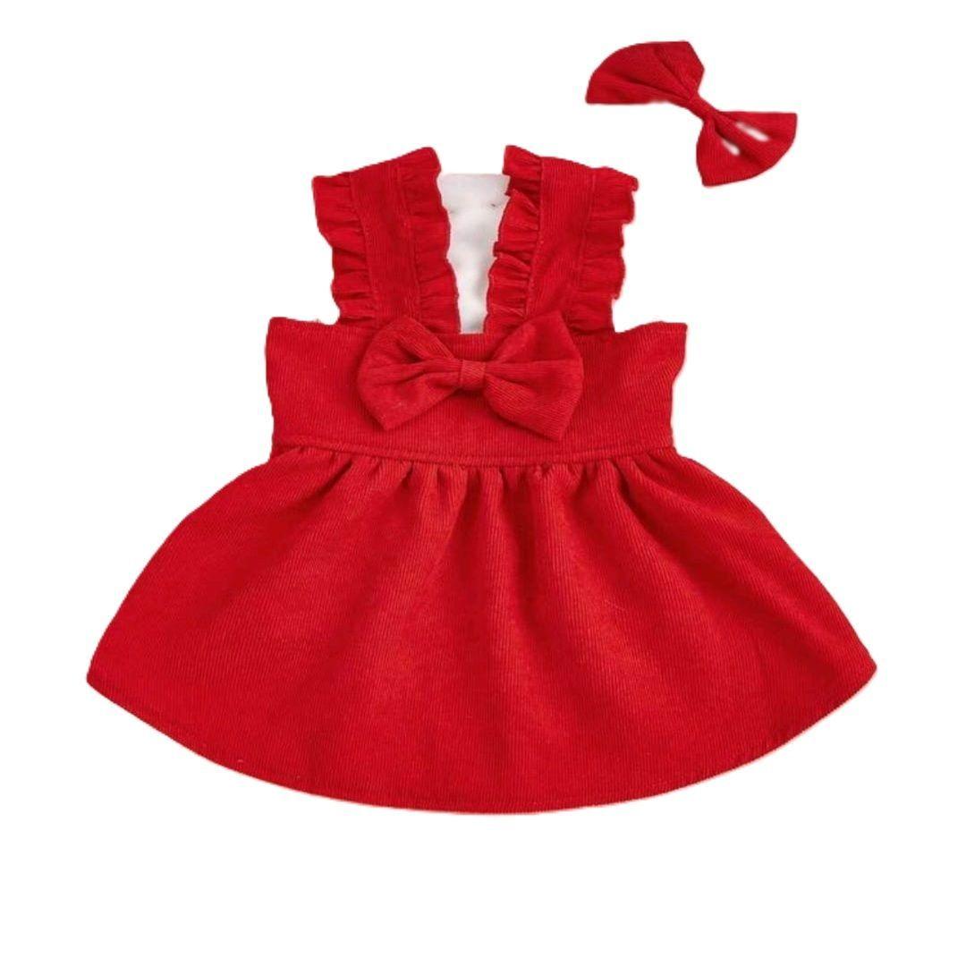 VESTIDO ROJO CON LAZO PARA MASCOTAS-2