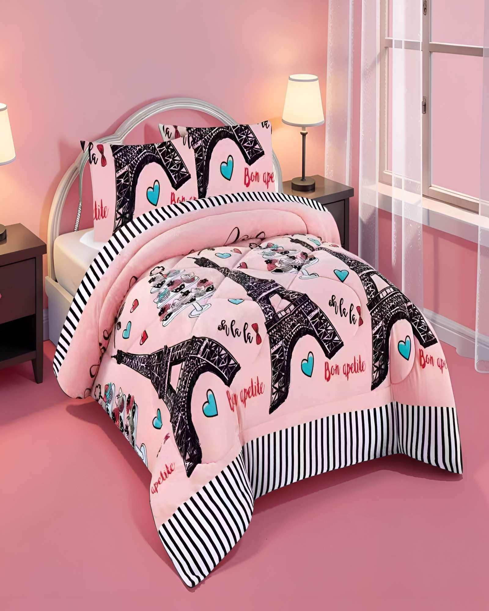 PLUMON INVIERNO SOFT CON DISEÑO PLAZA Y MEDIA 180CM X 230CM C6-3