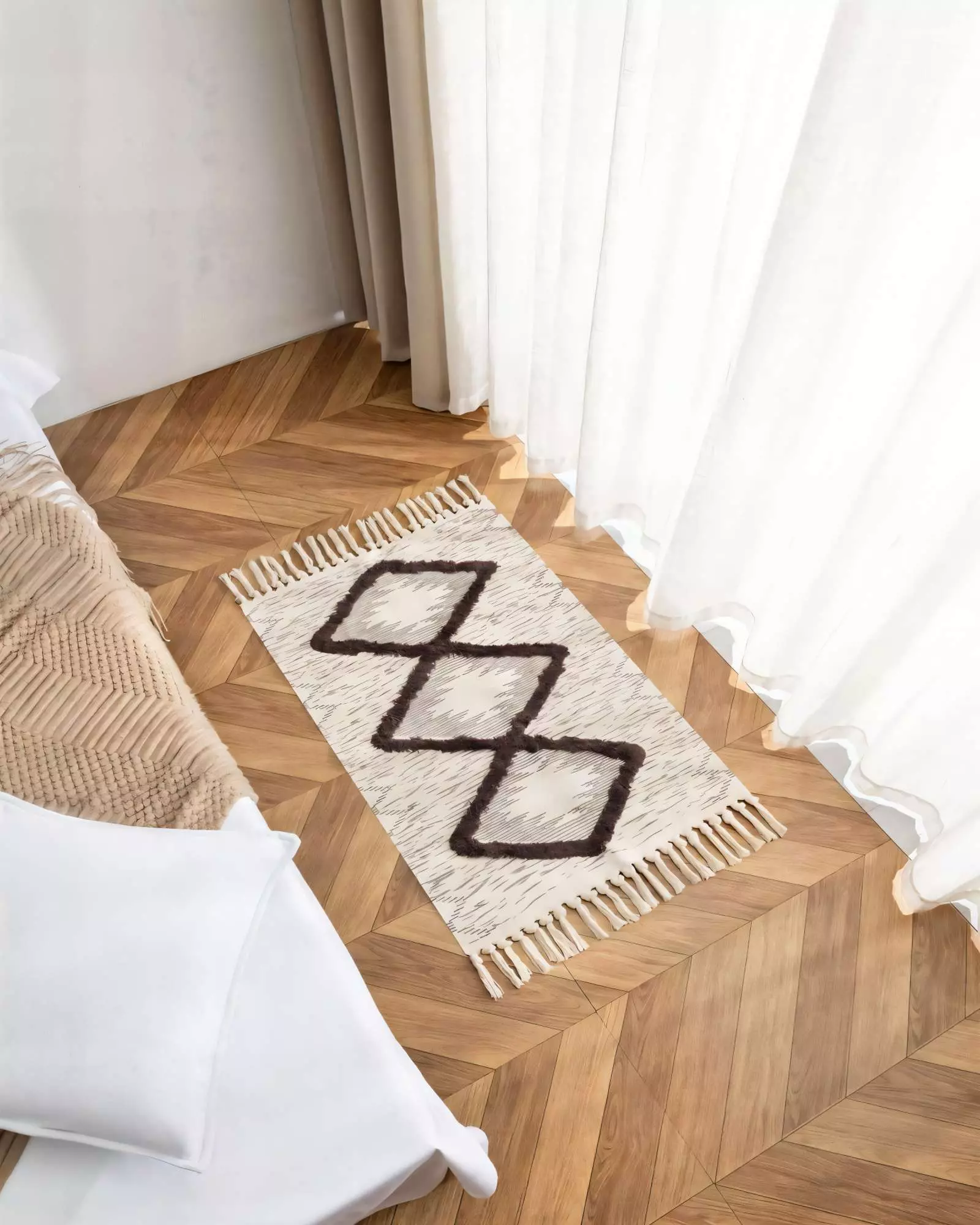 ALFOMBRA BAJADAS DE CAMA BOHO DECORATIVAS 6-2