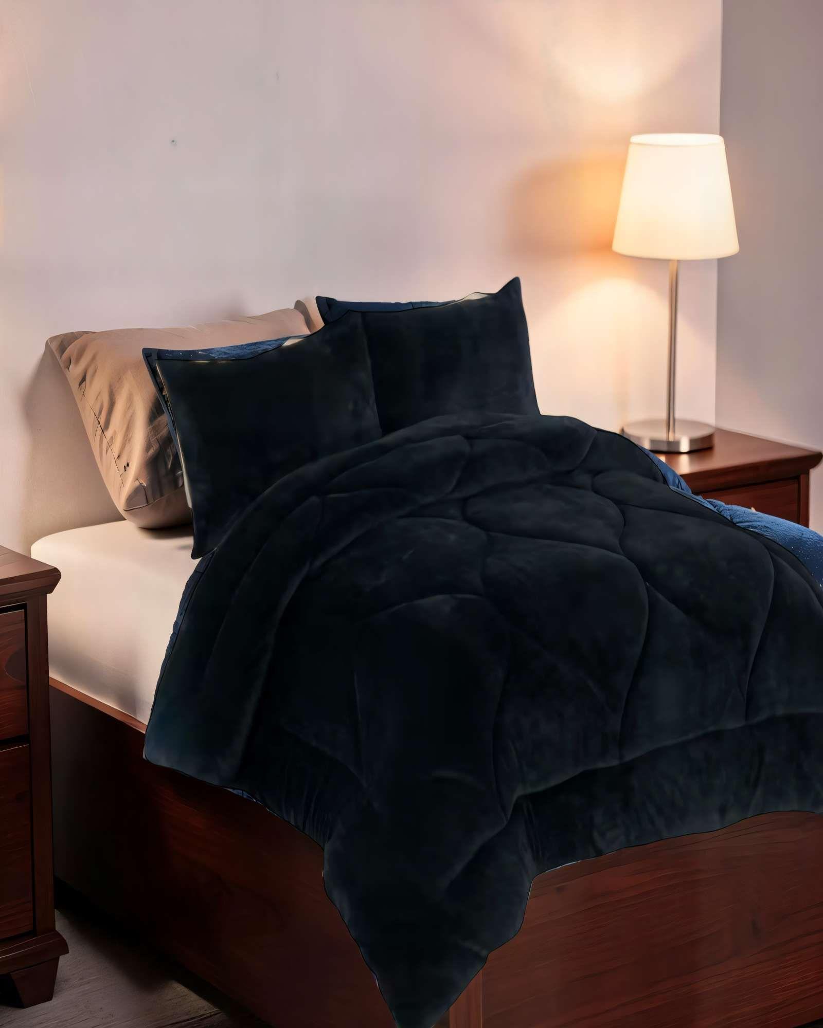 PLUMON CHIPORRO DE INVIERNO PREMIUM 2 PLAZA  COLOR NEGRO 2-2