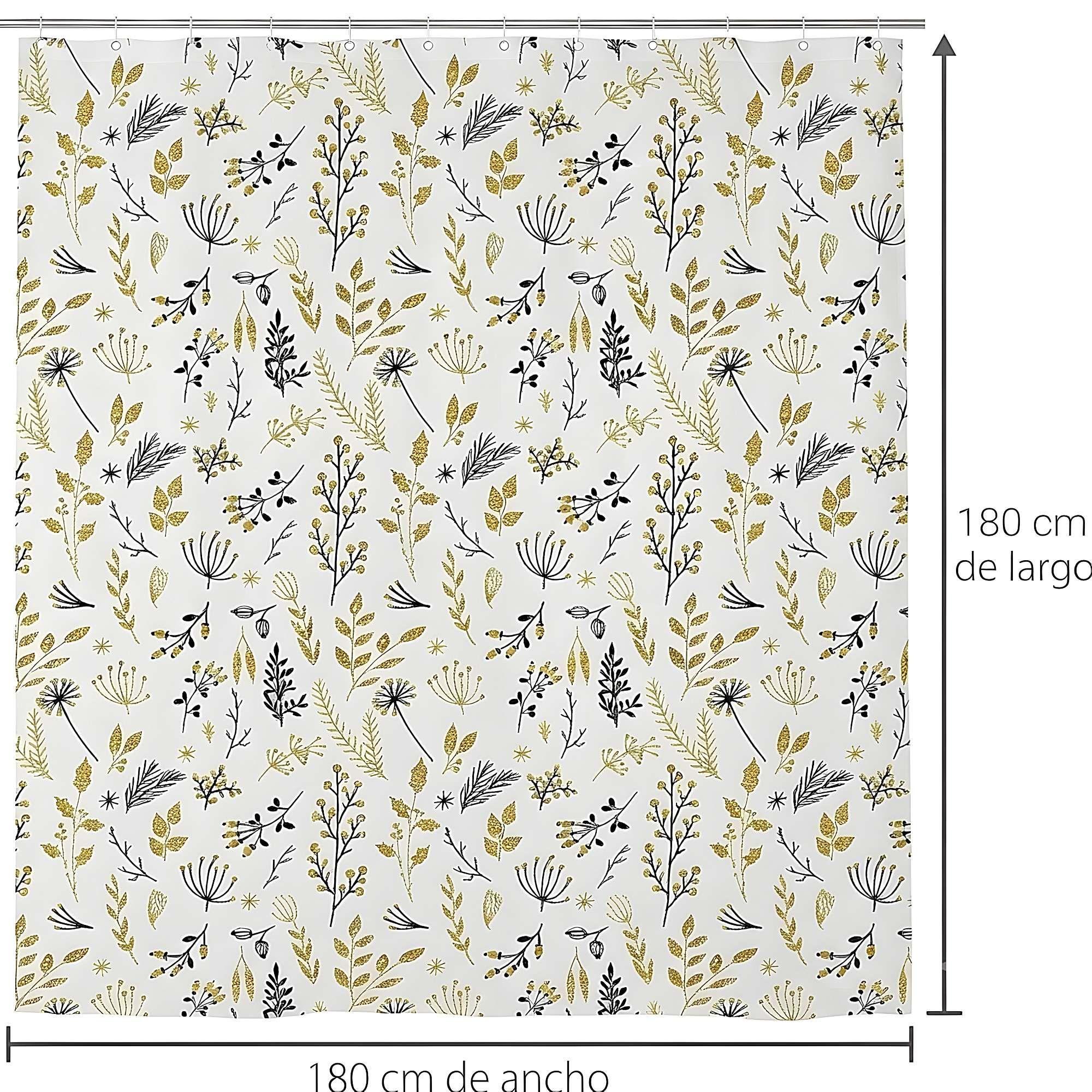 CORTINA DE BAÑO PREMIUM 180X180 CM CON FORRO BLANCO  CB13-1