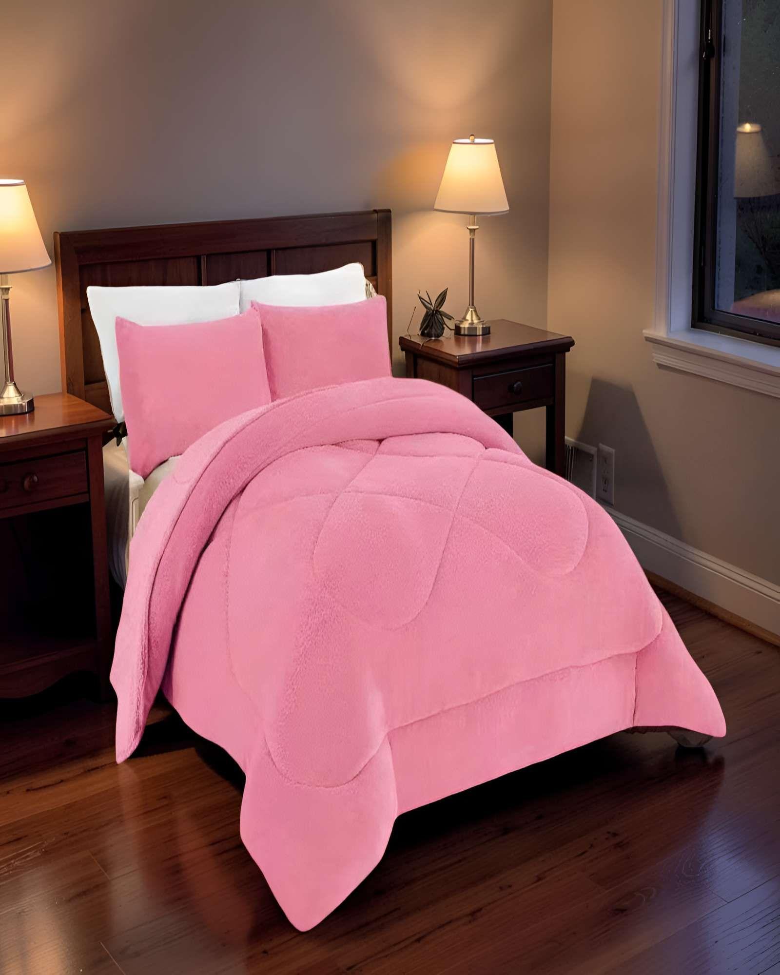 PLUMON INVIERNO SOFT 2 PLAZA 230CM X 250CM COLOR ROSADO-2