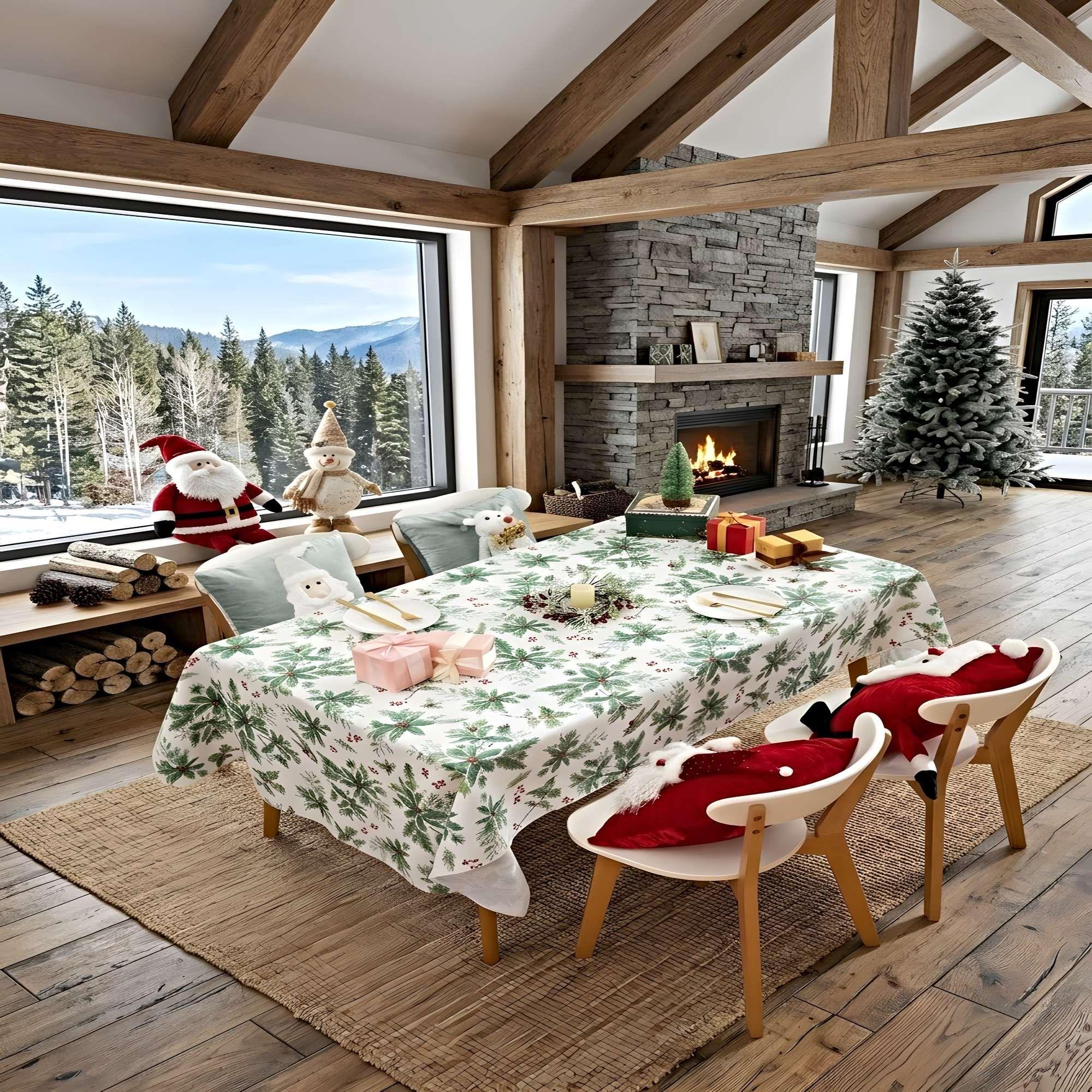MANTEL NAVIDEÑO ELEGANTE 140X220 CM MN08-1