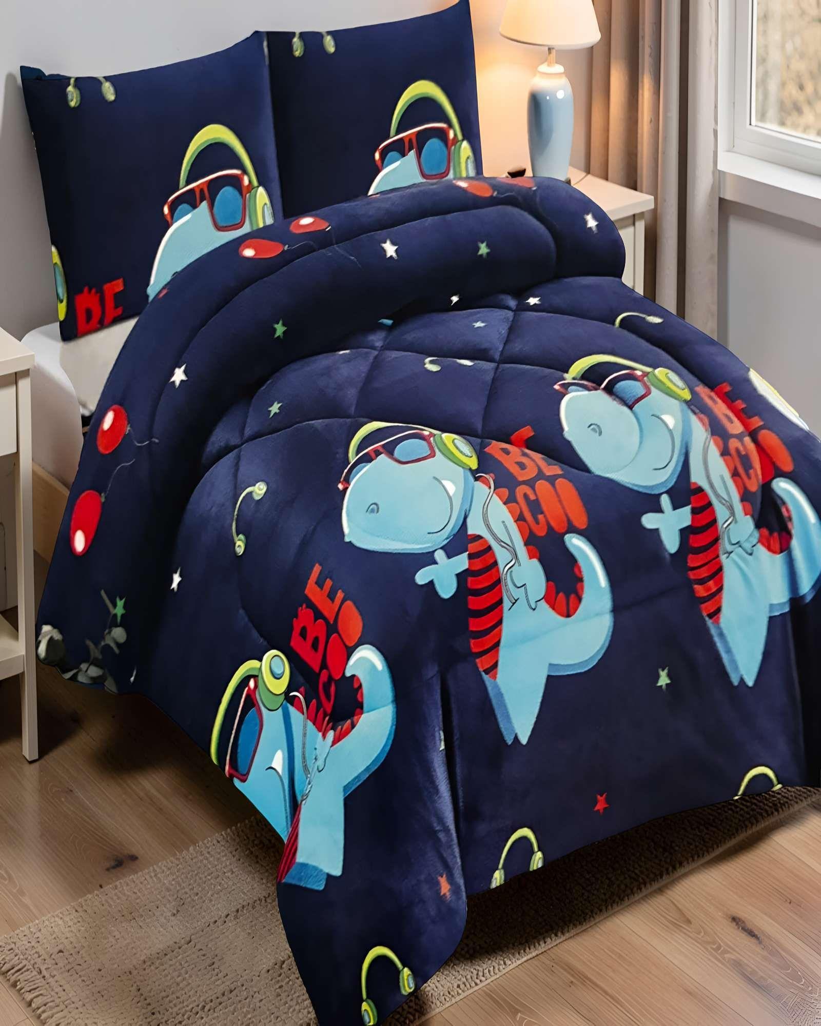 PLUMON INVIERNO SOFT CON DISEÑO PLAZA Y MEDIA 180CM X 230CM C2-2