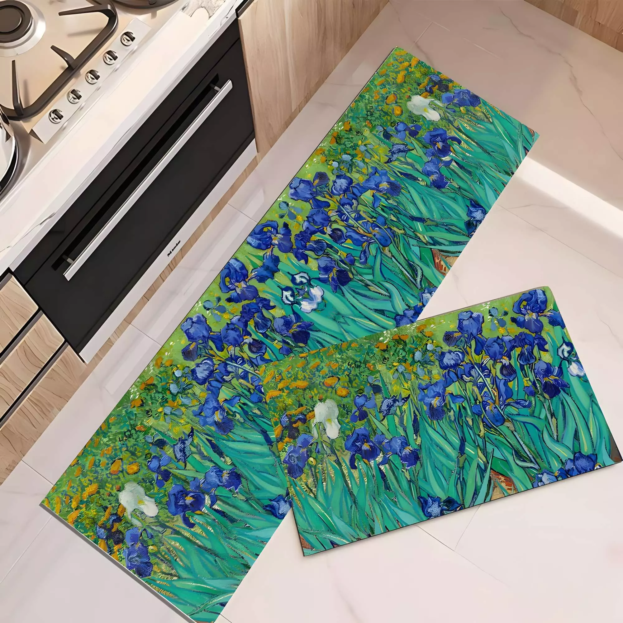 PACK DE 2 ALFOMBRAS DE GOMA MINIMALISTAS PARA COCINA B25-2