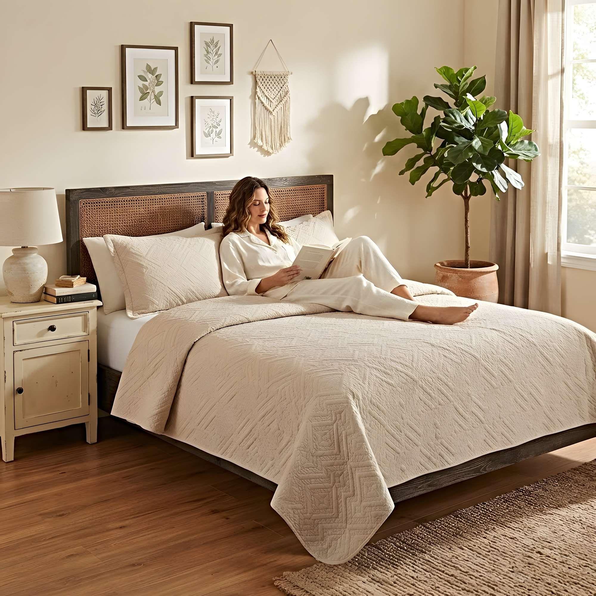 CUBRECAMA QUILT DE VERANO  PLAZA Y MEDIA CL1-2