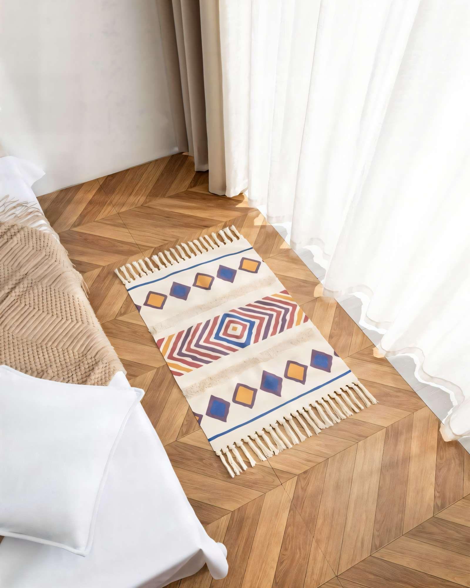 ALFOMBRA BAJADAS DE CAMA BOHO DECORATIVAS 3-2