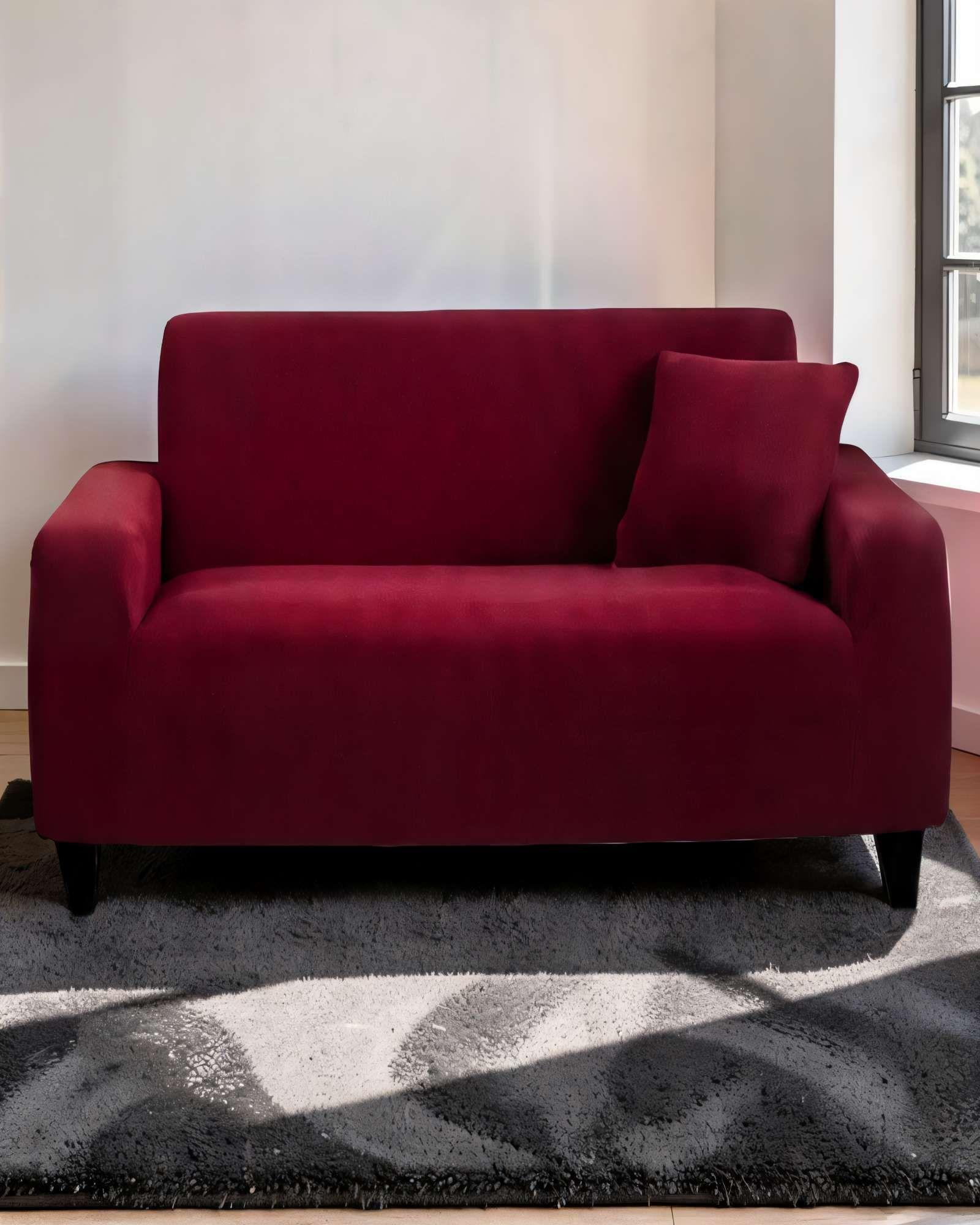 FUNDA DE SOFA REVESTIMIENTO ELASTICO 3 CUERPOS CUADRUPLE COLOR BURDEO-2