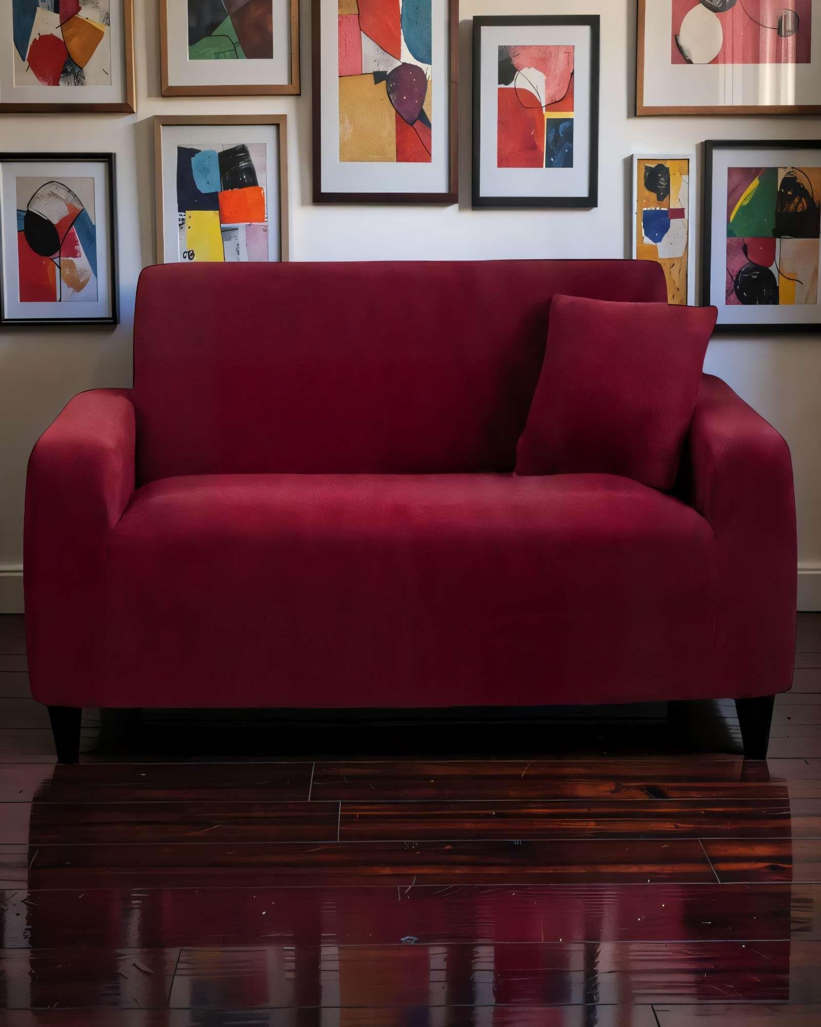 FUNDA DE SOFA REVESTIMIENTO ELASTICO 3 CUERPOS CUADRUPLE COLOR BURDEO-3