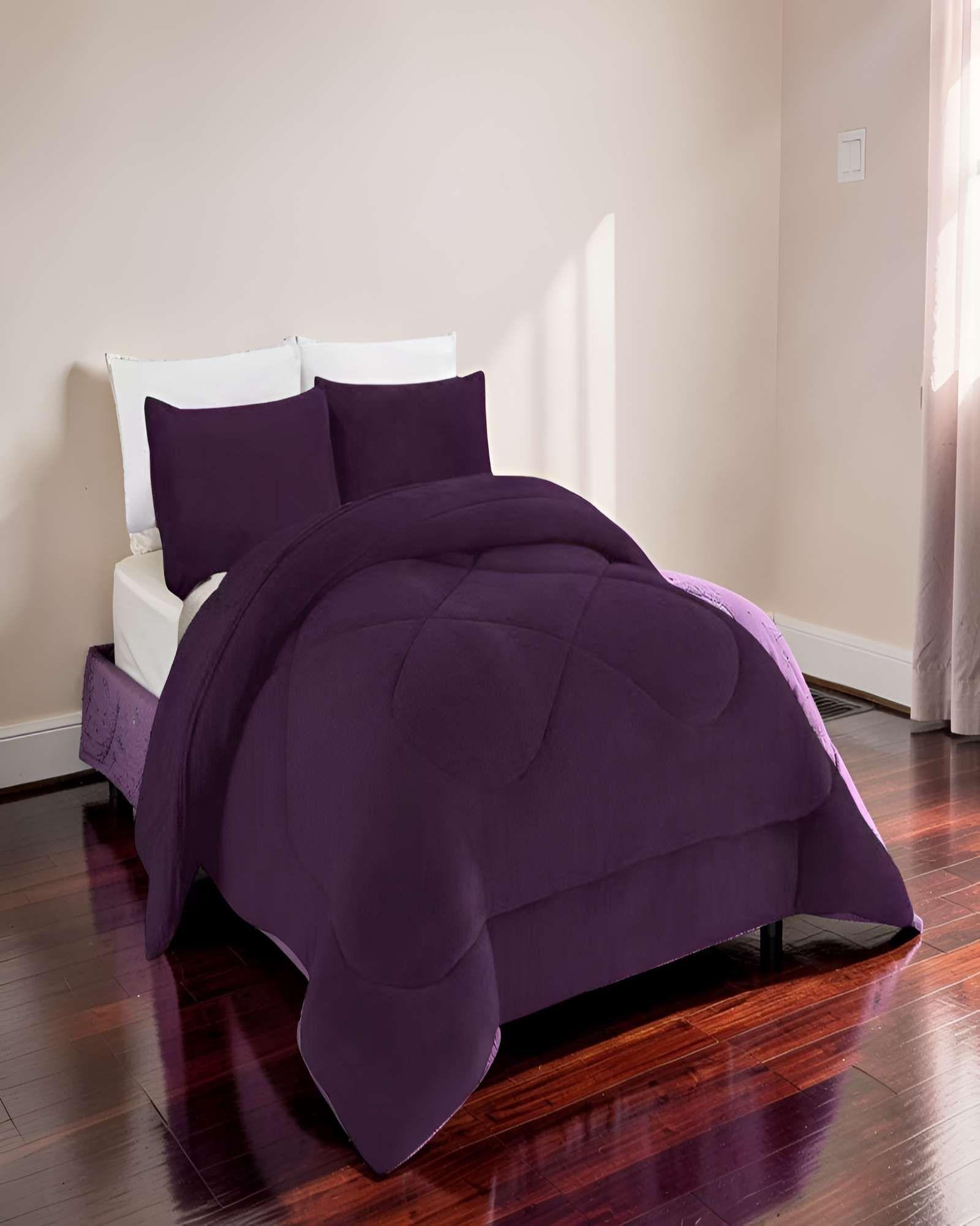 PLUMON INVIERNO SOFT 2 PLAZA 230CM X 250CM COLOR MORADO OSCURO -3