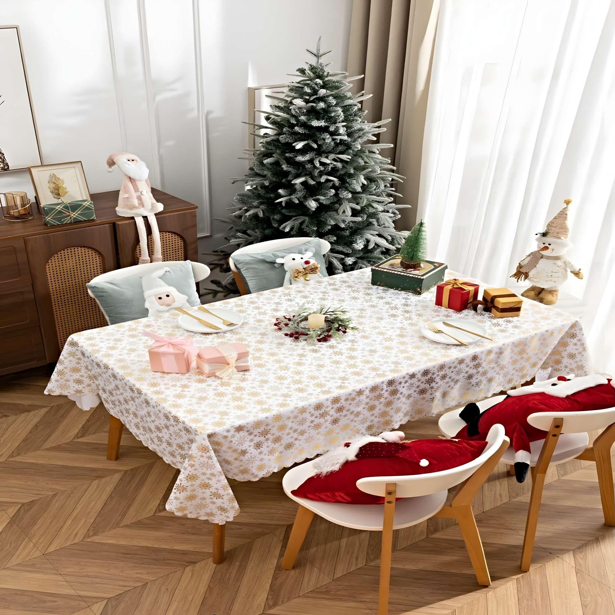 MANTEL NAVIDEÑO ELEGANTE 140X220 CM MN06-2