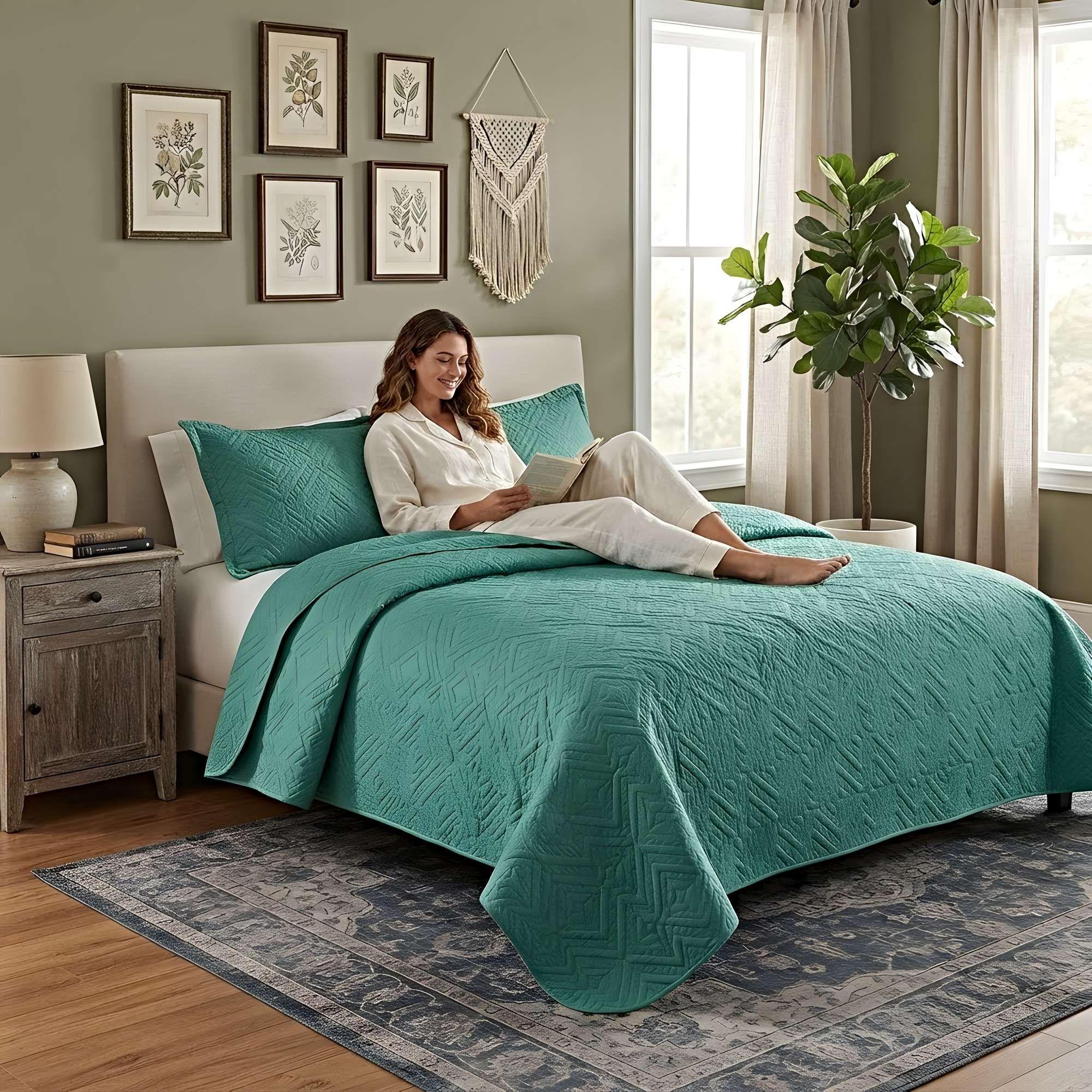 CUBRECAMA QUILT DE VERANO  PLAZA Y MEDIA CL3-2