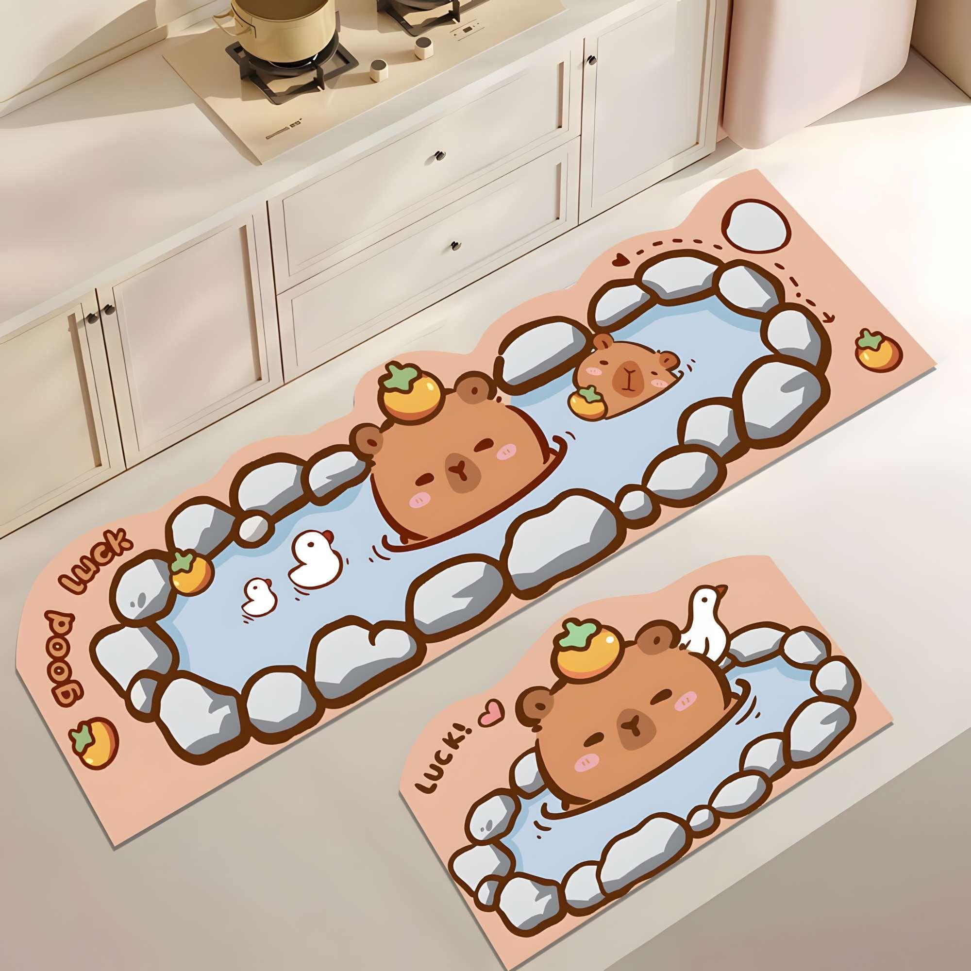 PACK DE 2 ALFOMBRAS DE GOMA MINIMALISTAS PARA COCINA B26-2