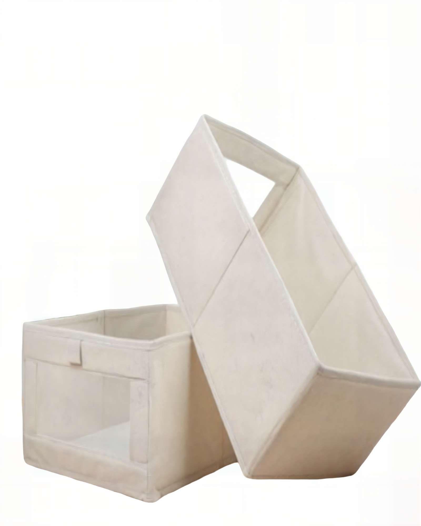 PACK   DE 2 CANASTILLOSS ORGANIZADOR 40CMX27CMX17CM COLOR BEIGE-0