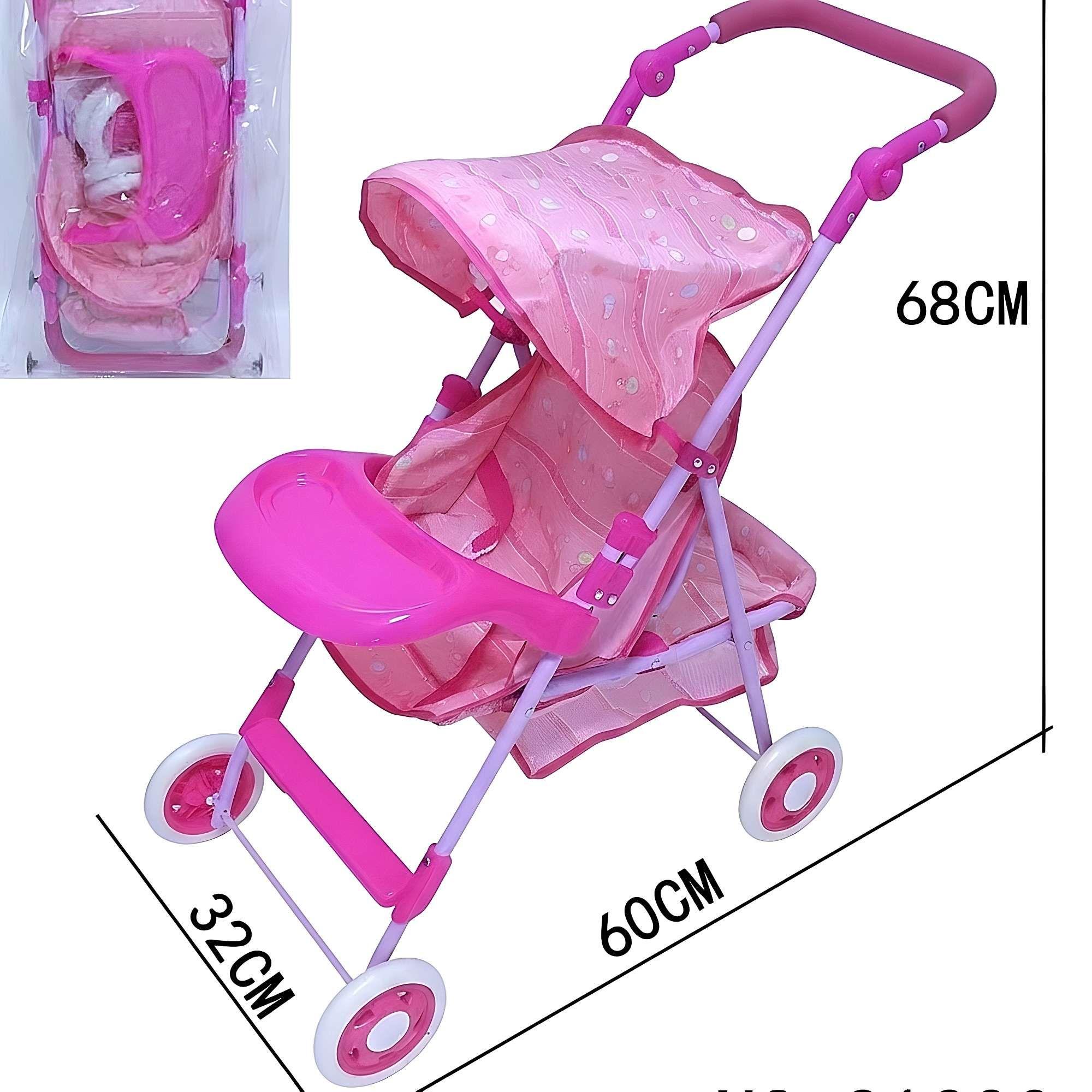 COCHE SIMPLE PARA MUÑECAS METALICO GRANDE-2