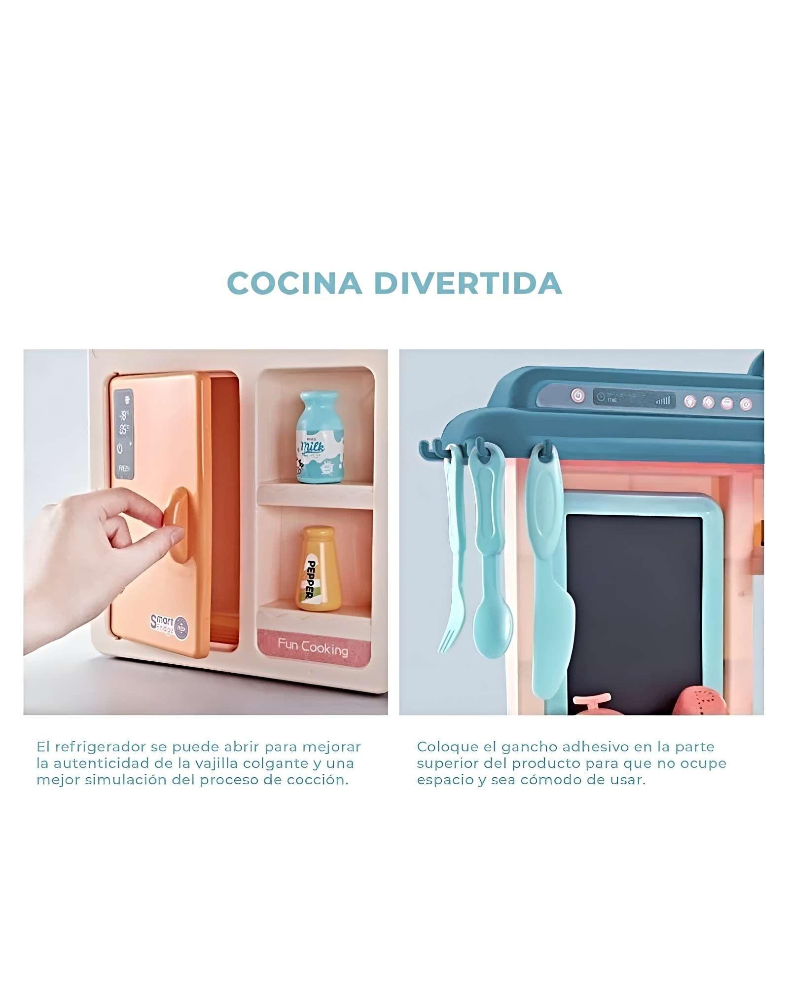 Cocina Infantil Interactiva con 55 Accesorios, Luces y Sonidos Reales-3