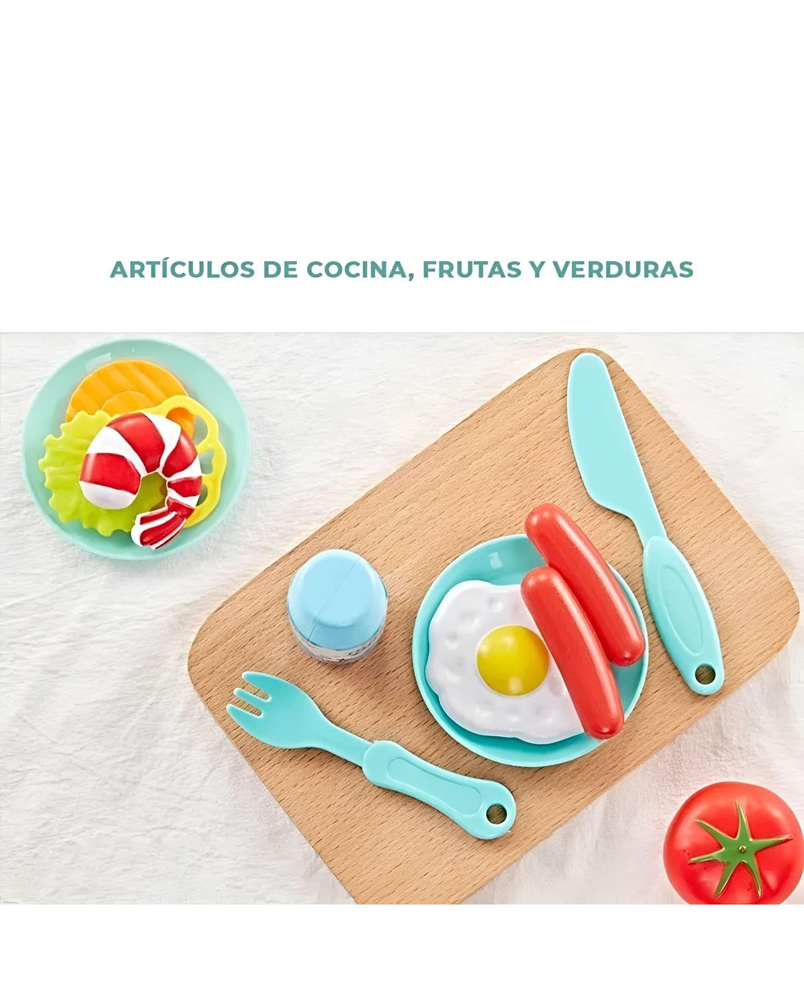 Cocina Infantil Interactiva con 55 Accesorios, Luces y Sonidos Reales-4