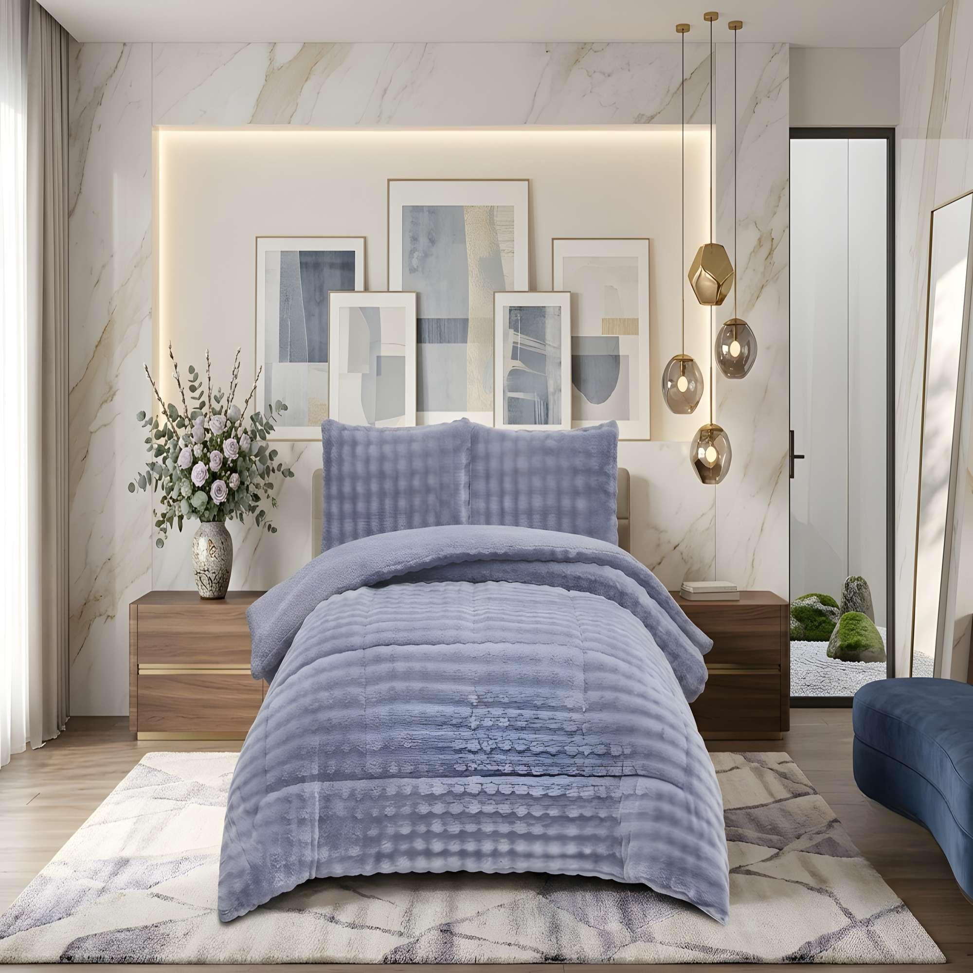 COBERTOR INVIERNO DE ALTO CONFORT 2 PLAZA 230CM X 250CM COLOR GRIS-1