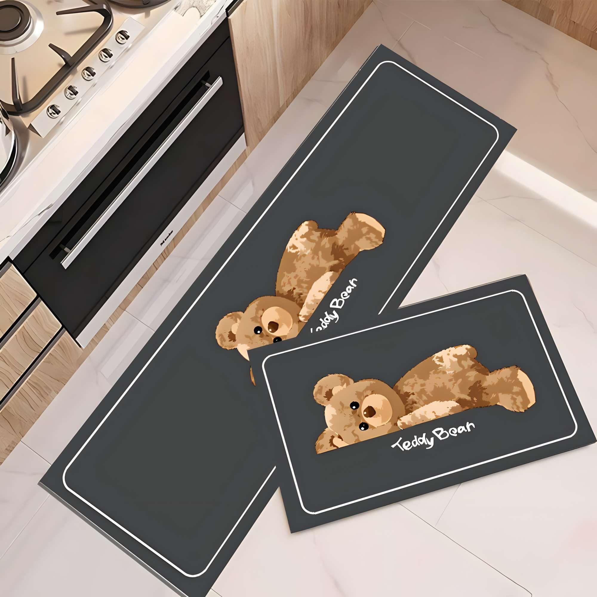 PACK DE 2 ALFOMBRAS DE GOMA MINIMALISTAS PARA COCINA B17-2