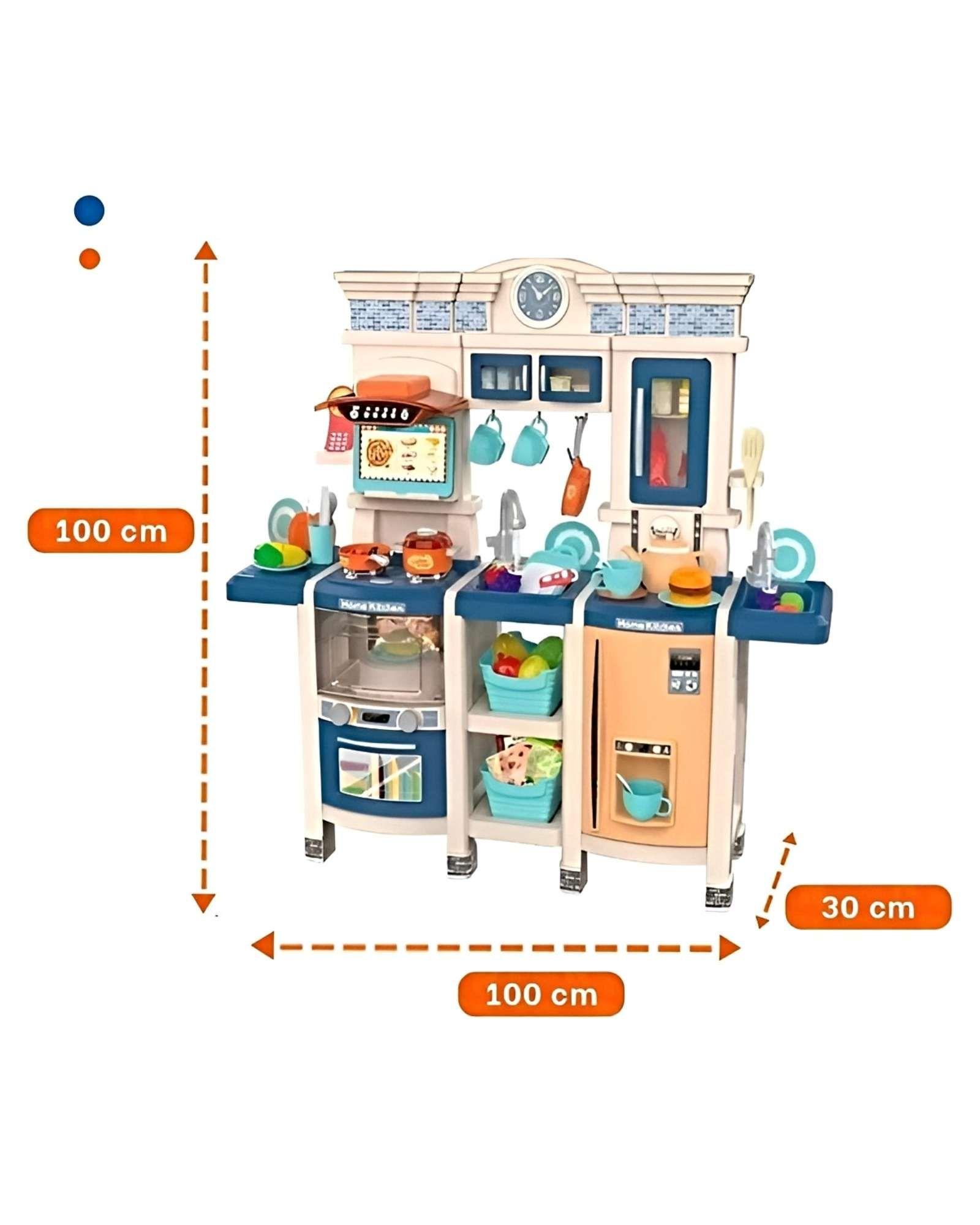 Cocina Infantil con Vapor Real, Luces y Sonidos – 108 Piezas azul-2