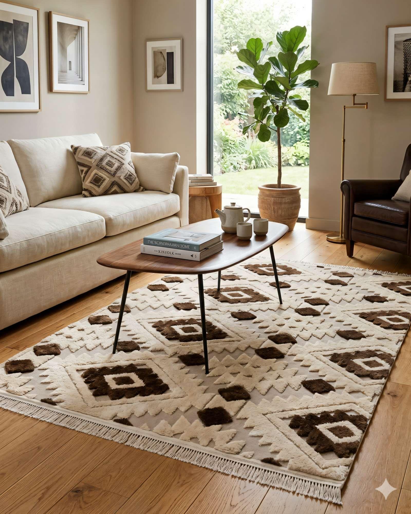 ALFOMBRA JACQUARD 150 X 200 DECORATIVA BICOLOR 2-3