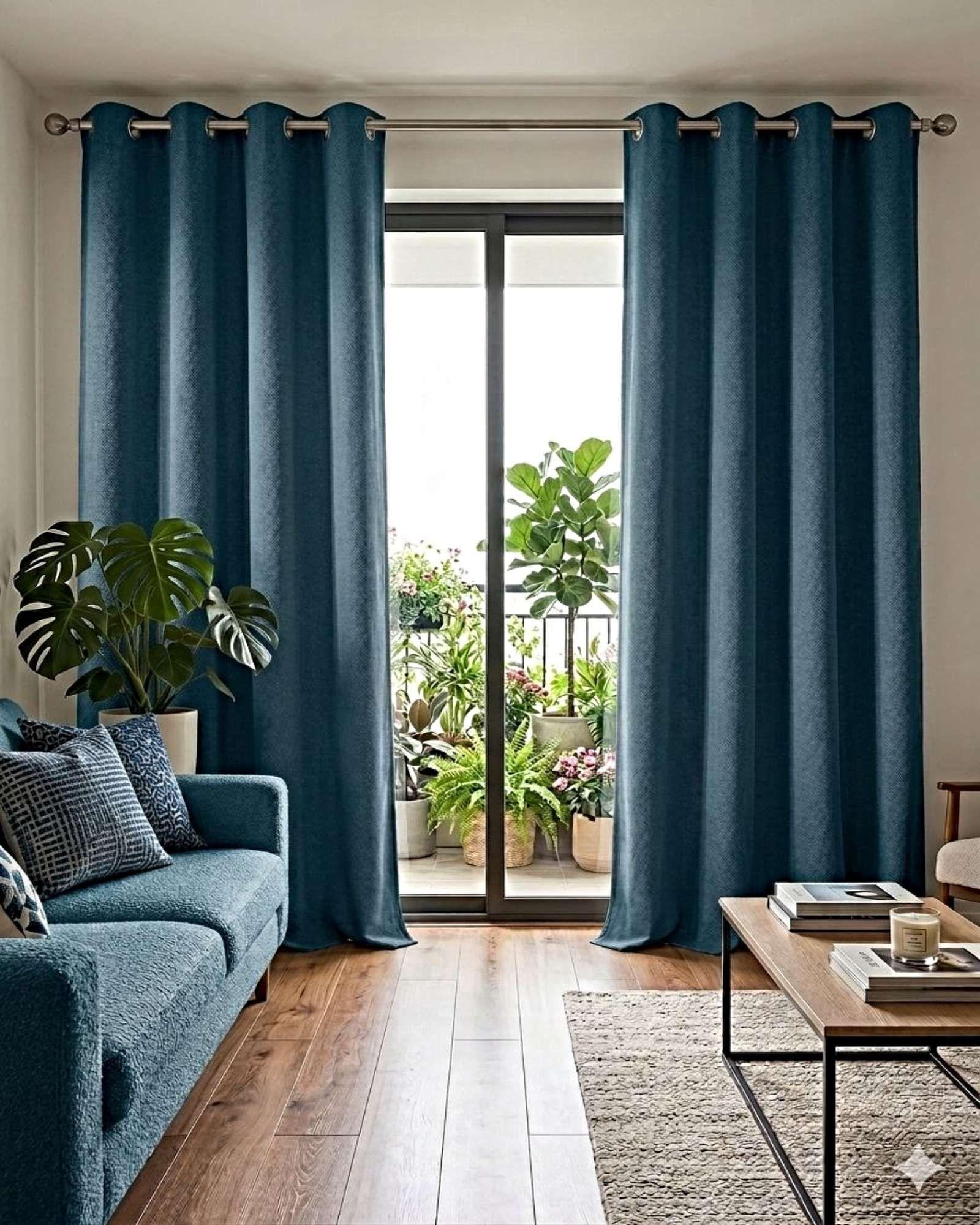 CORTINAS BLACKOUT: AHORRO ENERGÉTICO Y ESTILO AZUL PETROLEO-4