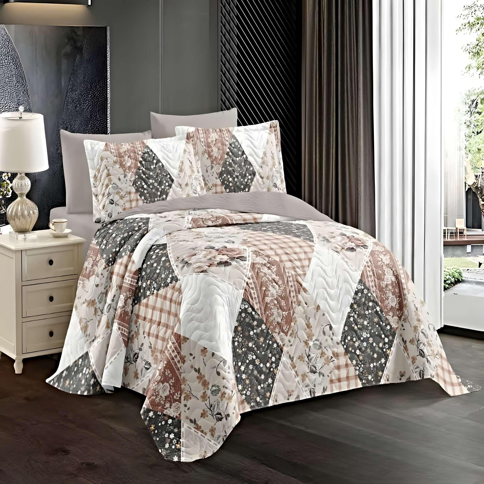 CUBRECAMA QUILT DE VERANO  PLAZA Y MEDIA C5-1