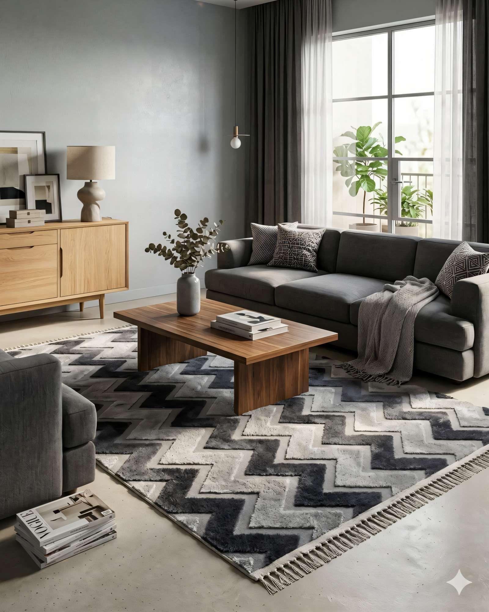 ALFOMBRA JACQUARD 150 X 200 DECORATIVA BICOLOR 8-2