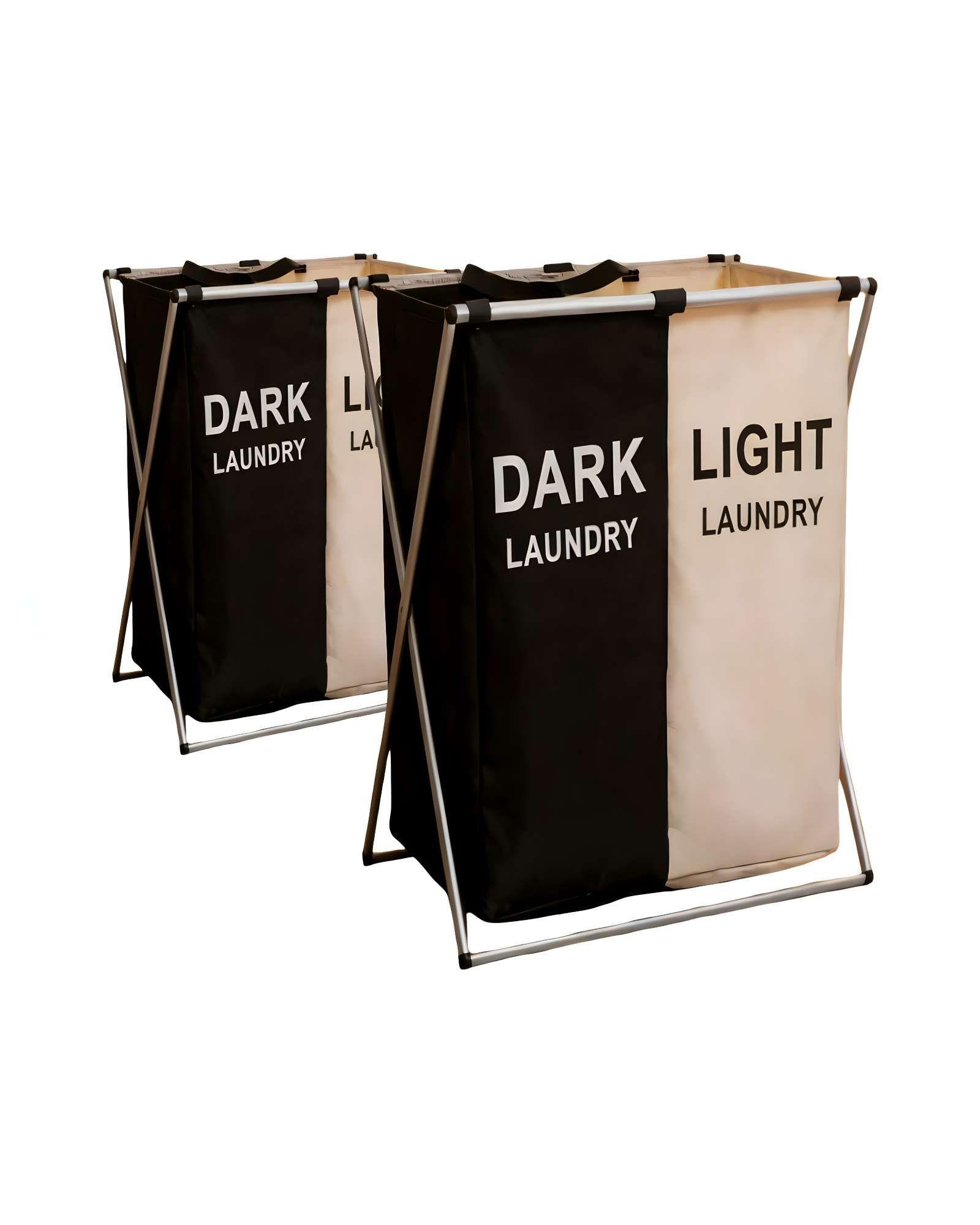 PACK   DE CANASTILLOSS DE ROPA 60CMX60CM BLANCO Y NEGRO-0
