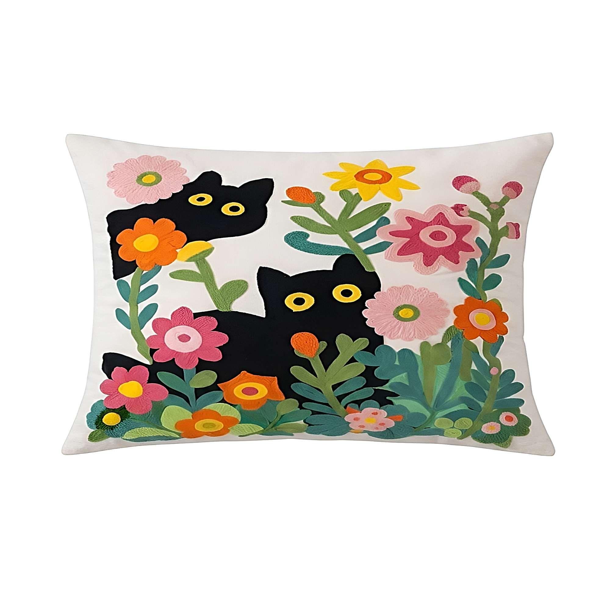 KIT DE 2 FUNDAS DE COJIN BORDADA SIN BORLAS 45X45 CM F10-1