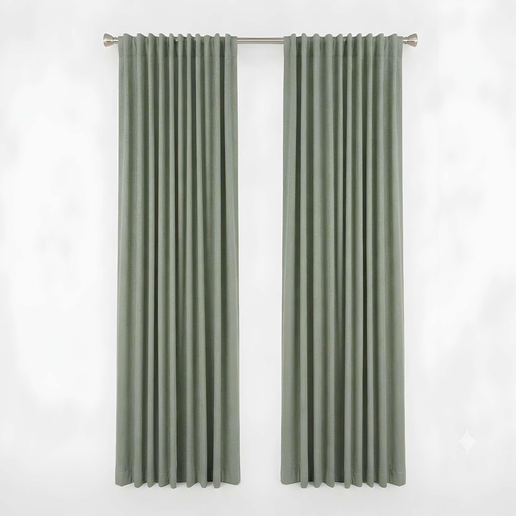 CORTINA BLACK OUT SET 2 PAÑOS  COLOR VERDE-3
