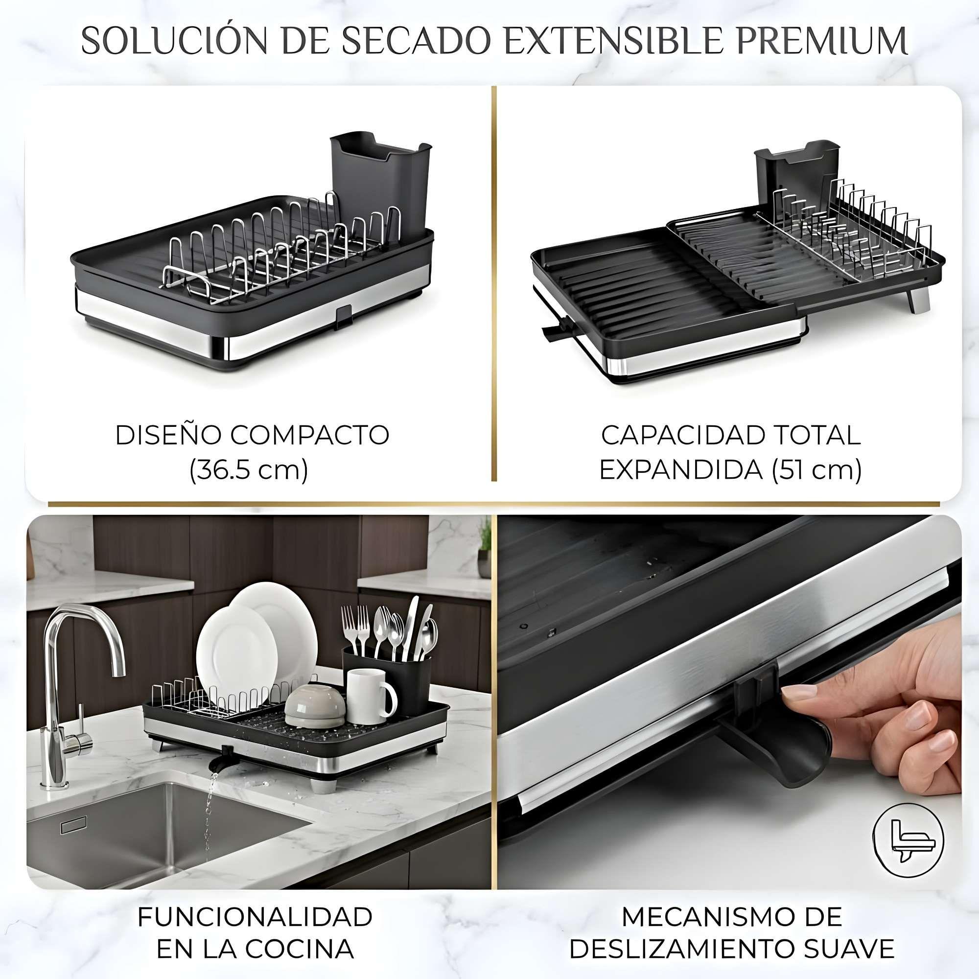 ESCURRIDOR DE PLATOS PLEGABLE Y EXTENSIBLE MODERNO C01-4