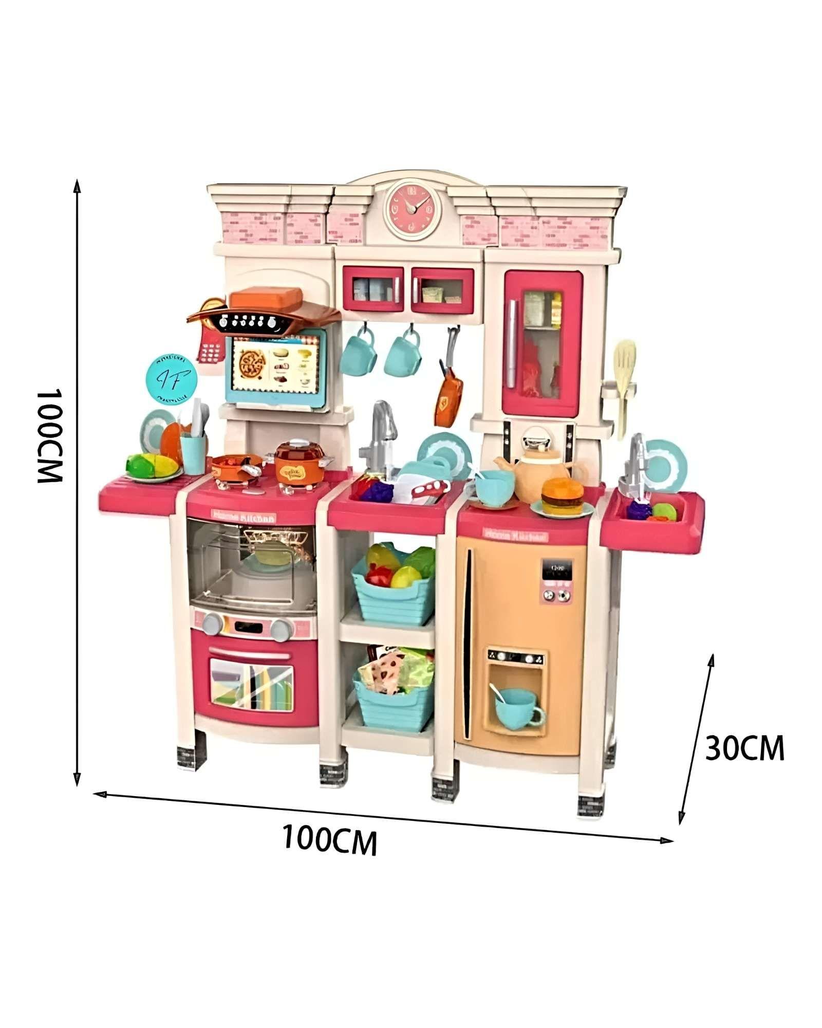Cocina Infantil con Vapor Real, Luces y Sonidos – 108 Piezas rosada-2