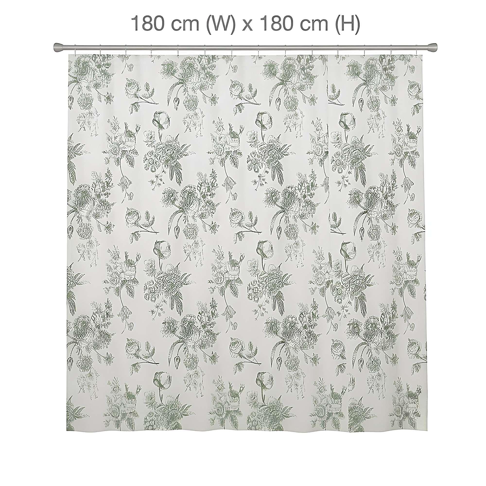 CORTINA DE BAÑO PREMIUM 180X180 CM CON FORRO BLANCO  CB29-2