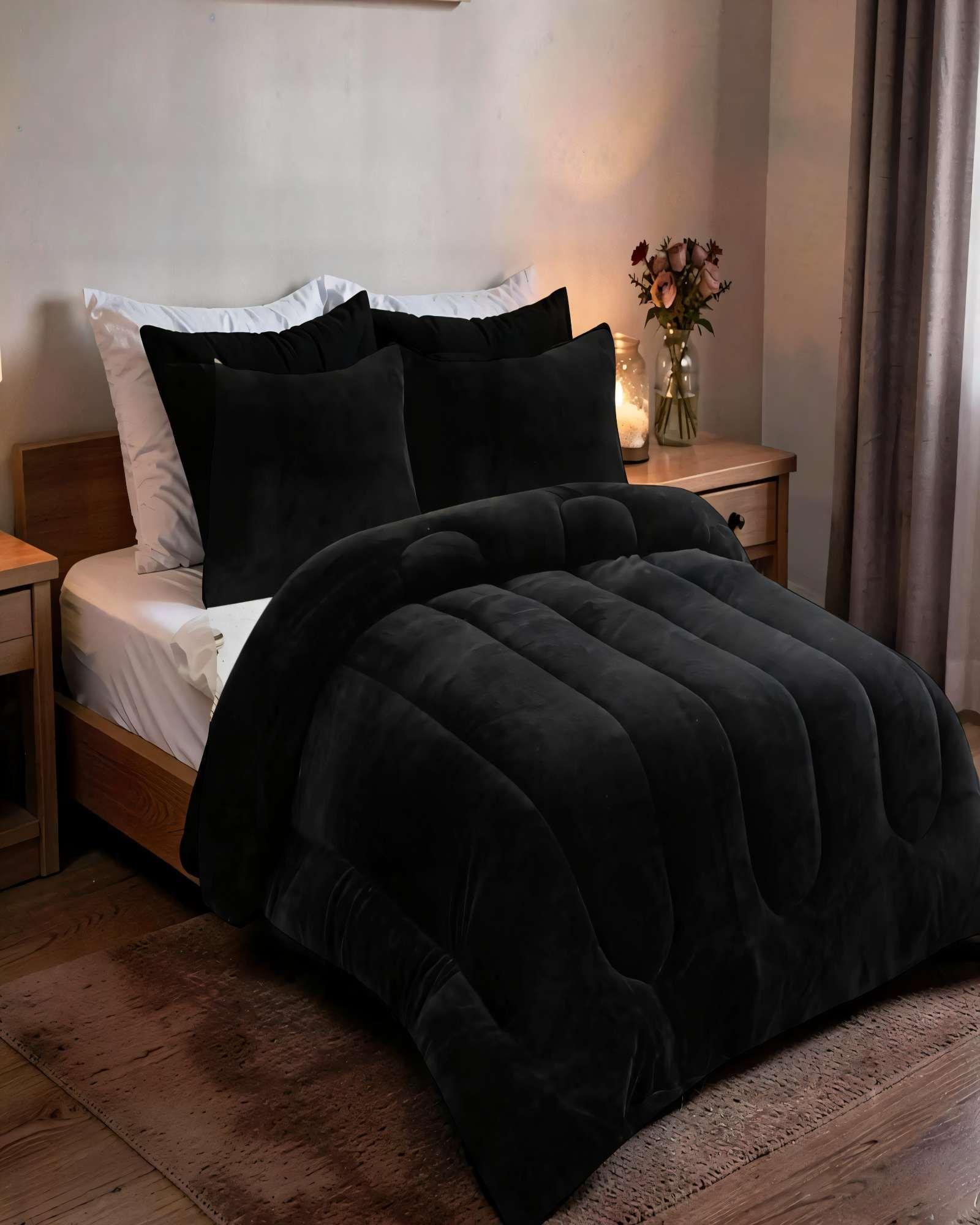 PLUMON CHIPORRO DE INVIERNO PREMIUM 2 PLAZA  COLOR NEGRO-2