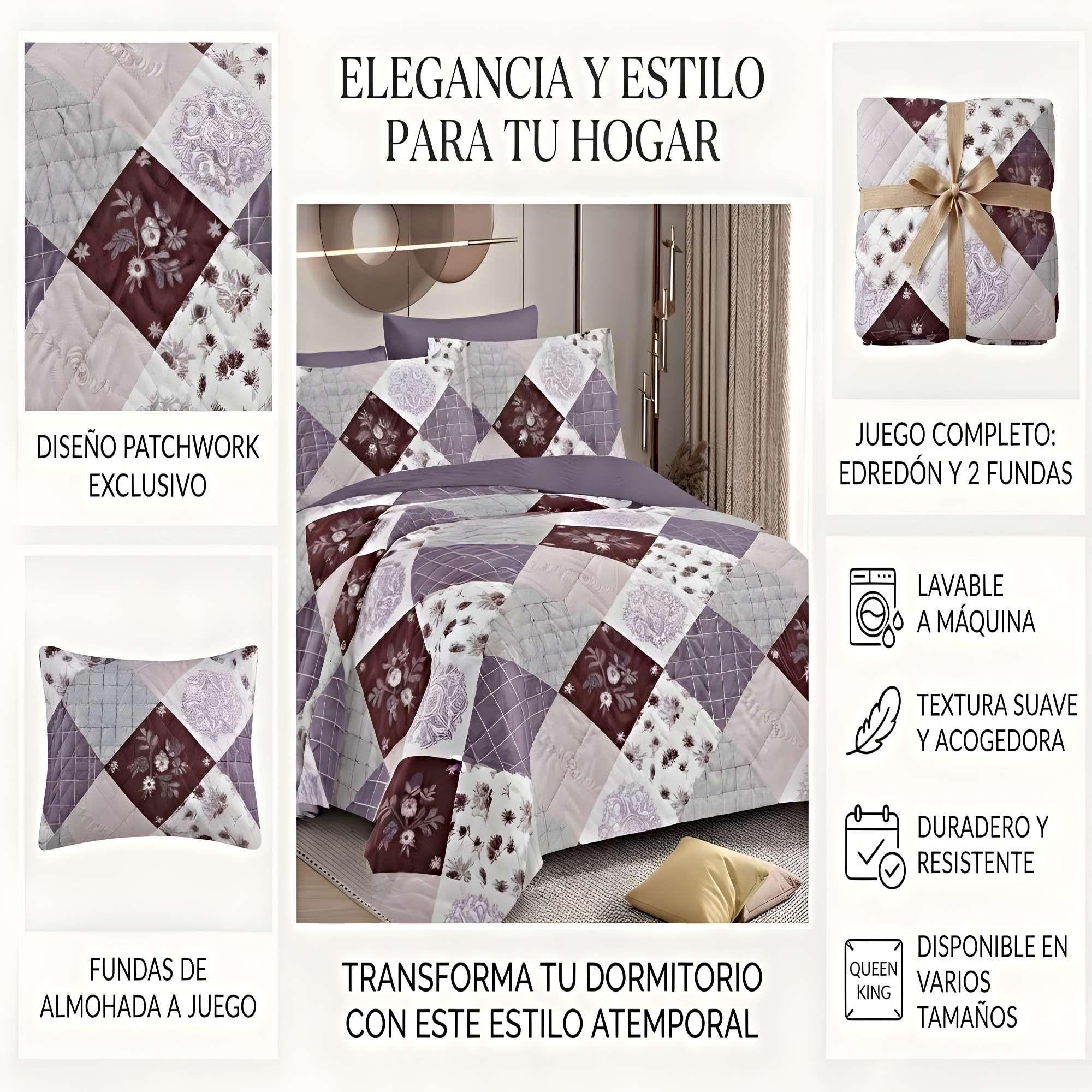 CUBRECAMA QUILT DE VERANO  2 PLAZAS C8-3