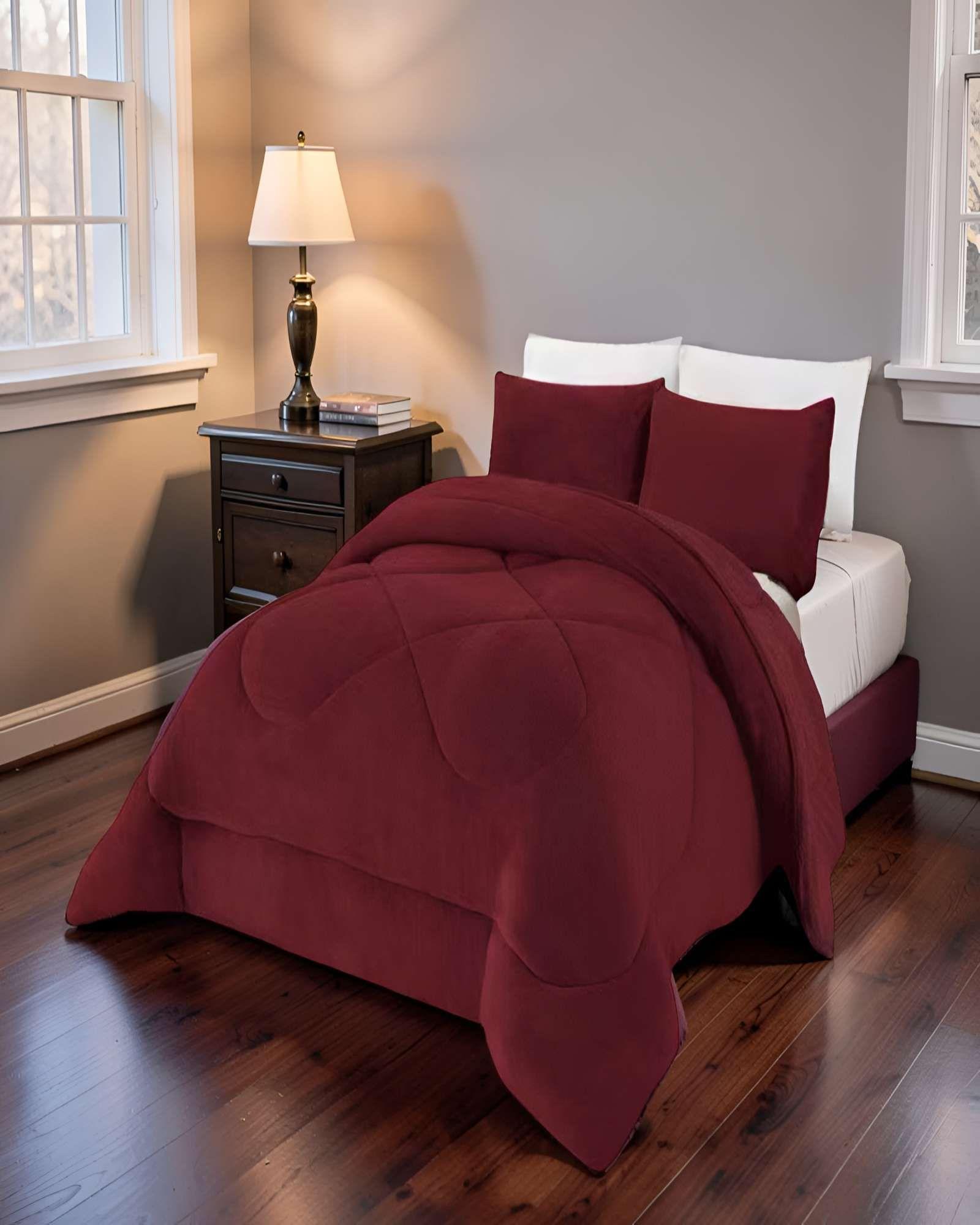 PLUMON INVIERNO SOFT 2 PLAZA 230CM X 250CM COLOR BURDEO-2