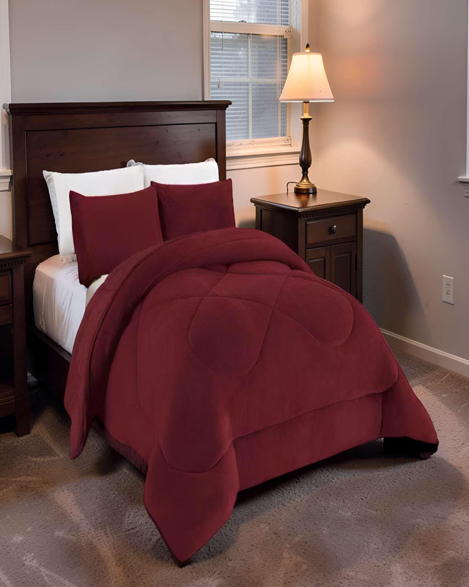 PLUMON INVIERNO SOFT 2 PLAZA 230CM X 250CM COLOR BURDEO-3