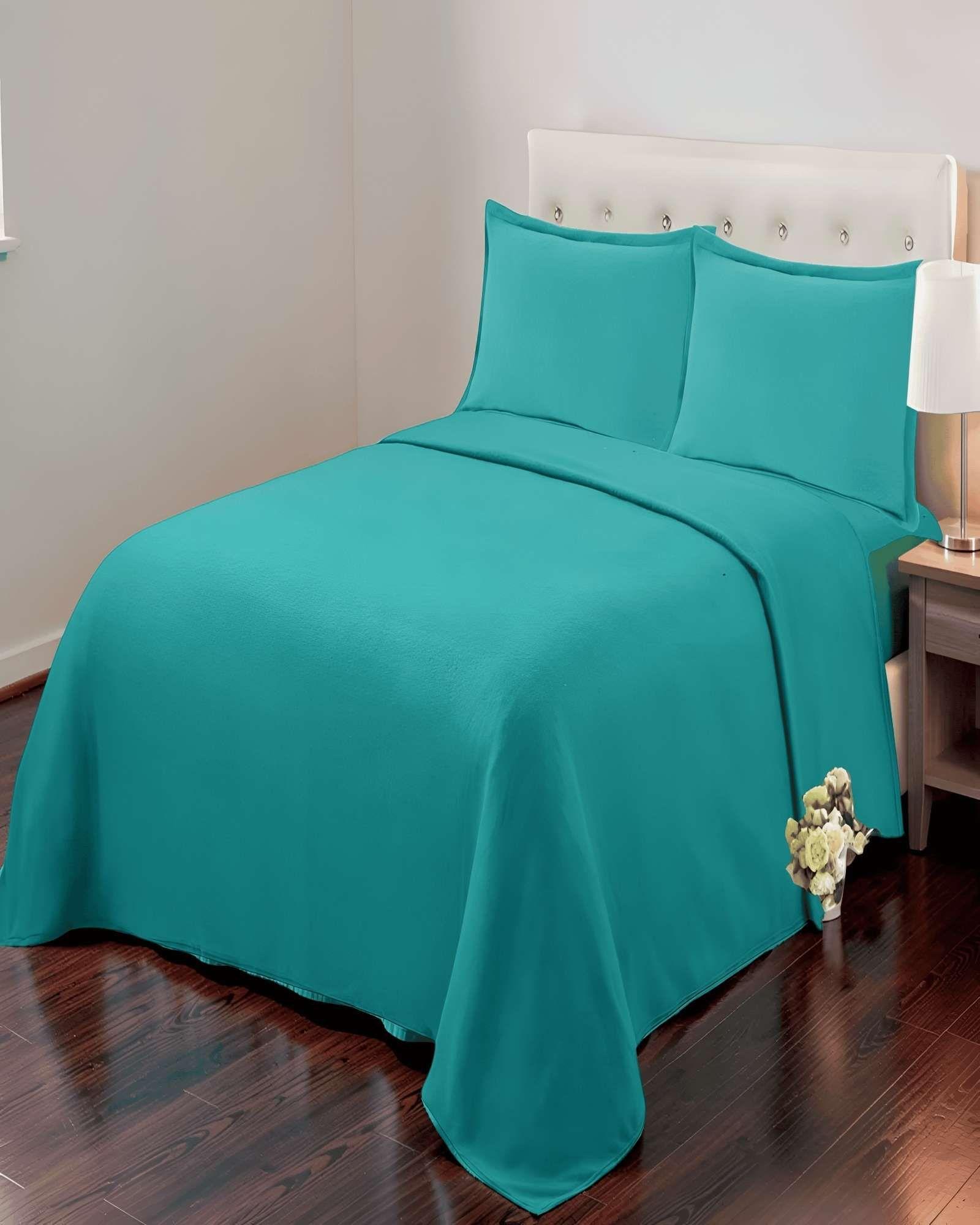 SABANA POLAR DE TEXTURA SUAVE  KING TURQUESA -2