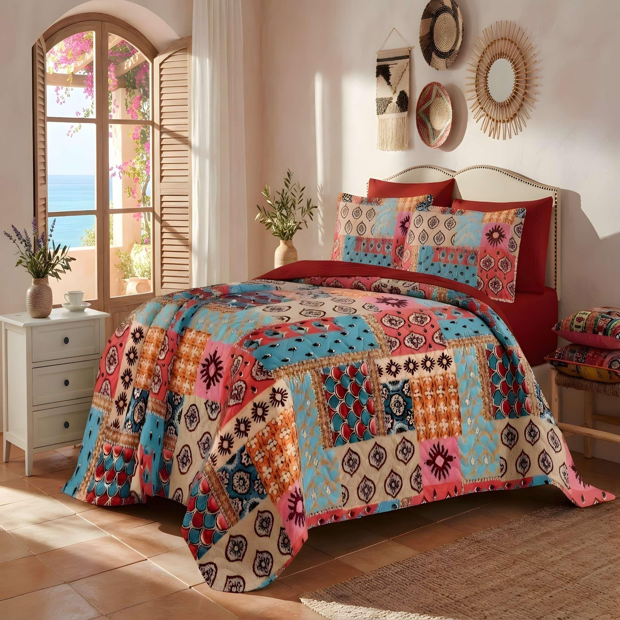 CUBRECAMA VERSATIL DE VERANO CON DISEÑO KING D7-0