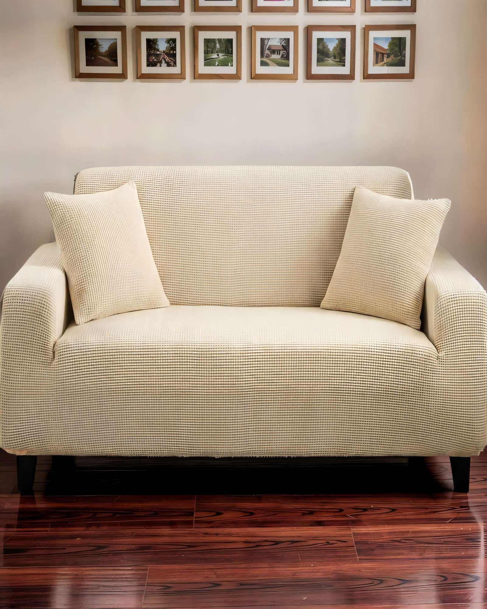FUNDA DE SOFA REVESTIMIENTO ELASTICO 3 CUERPOS CUADRUPLE COLOR BEIGE-3