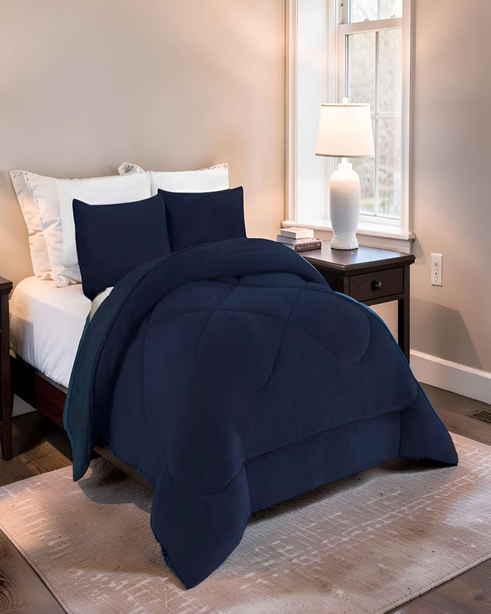 PLUMON INVIERNO SOFT 2 PLAZA 230CM X 250CM COLOR AZUL OSCURO-3