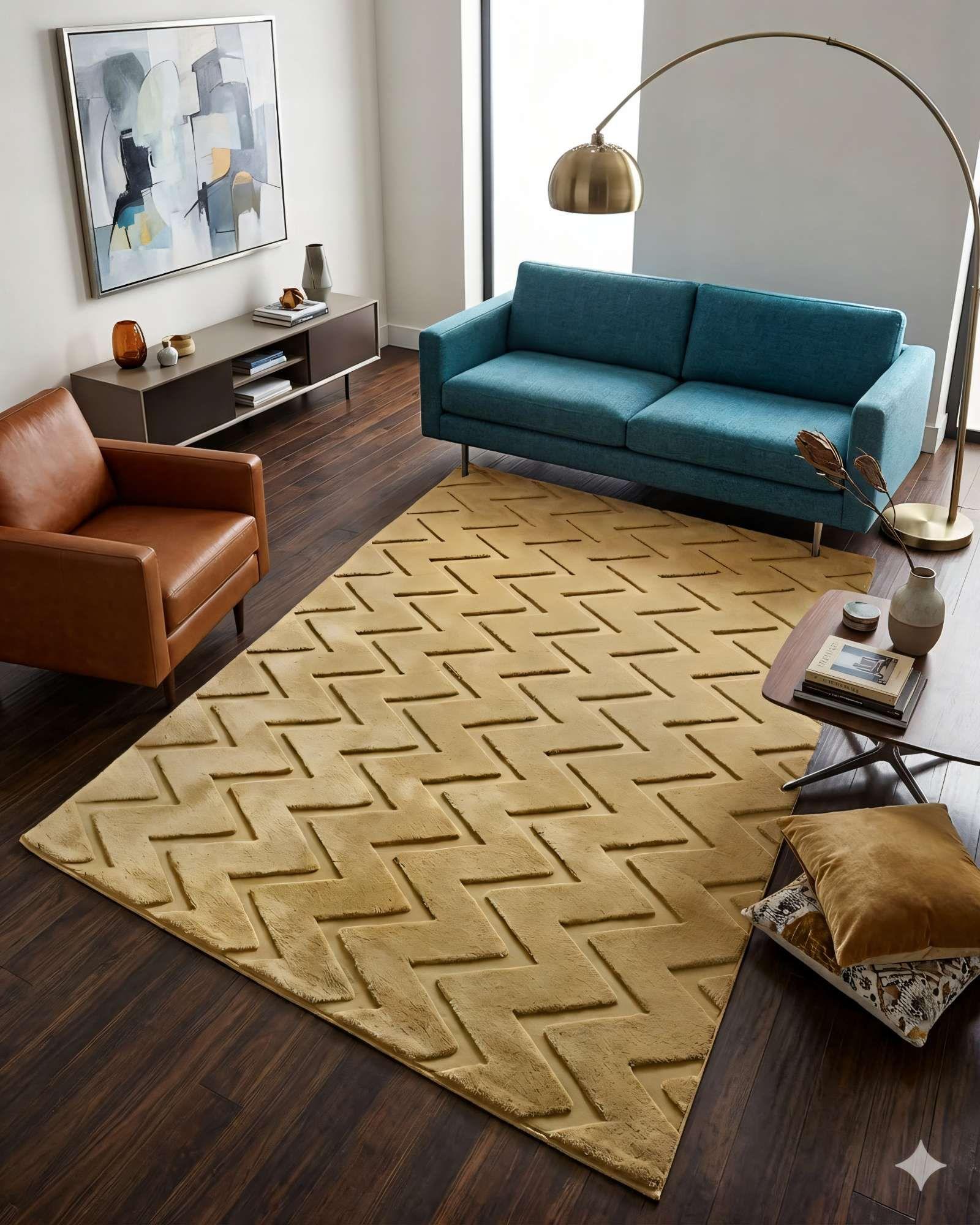 ALFOMBRA JACQUARD 180 X 200 DECORATIVA COLOR BEIGE -2