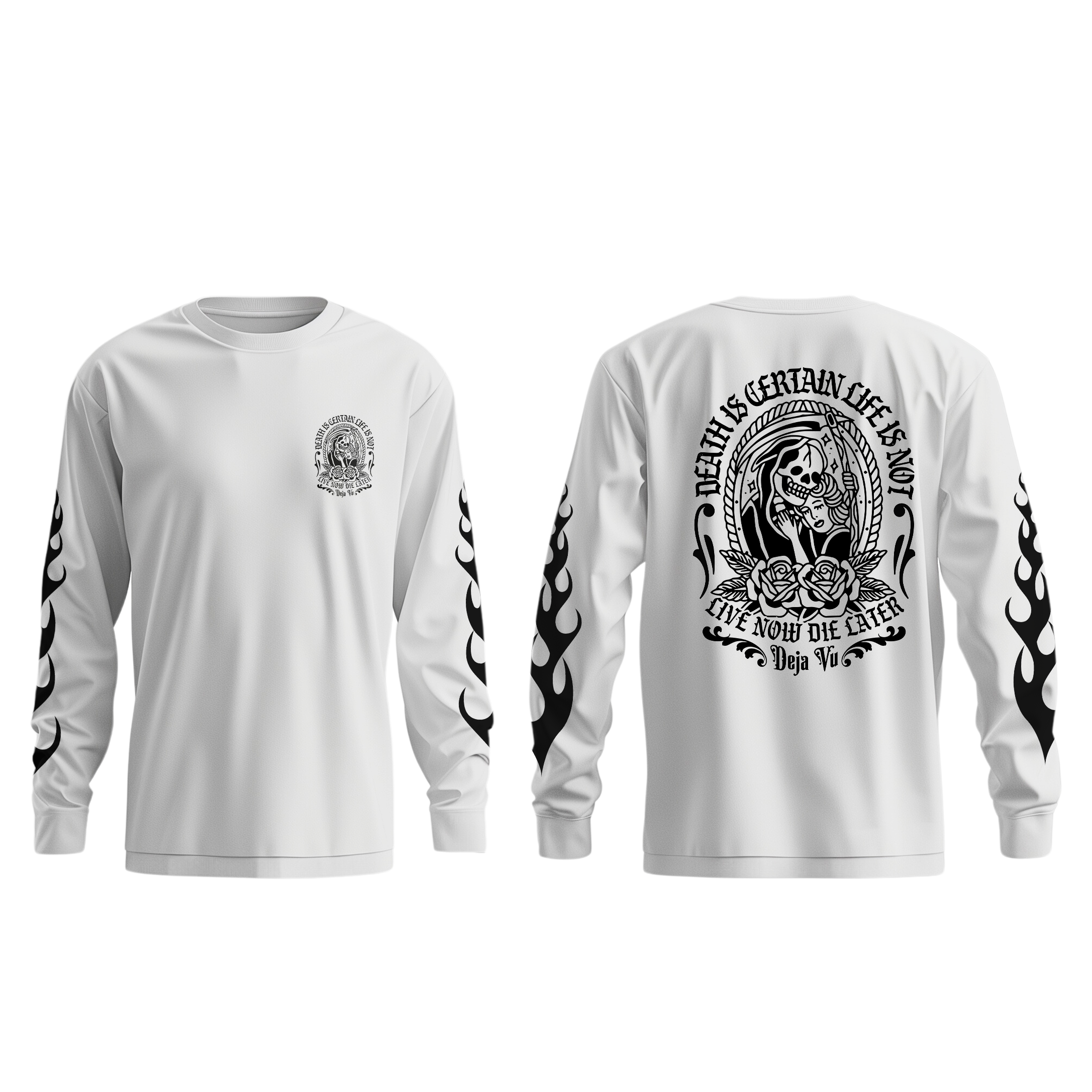 Polera Manga Larga Death is Certain-2