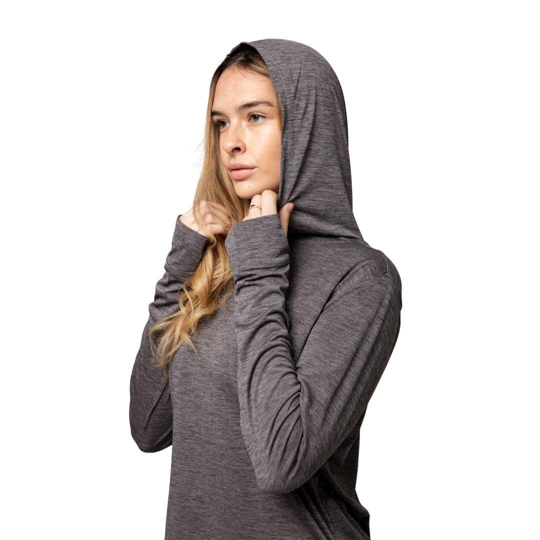 Polera Mujer Grit Dry Manga Larga Con Capucha Nayla Lenga UPF 50-2