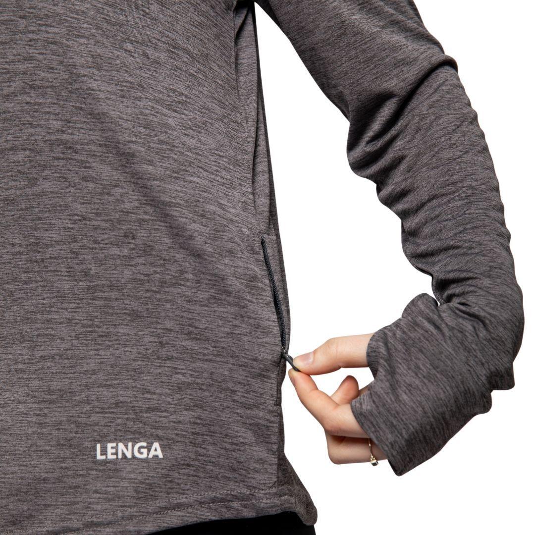 Polera Mujer Grit Dry Manga Larga Con Capucha Nayla Lenga UPF 50-3