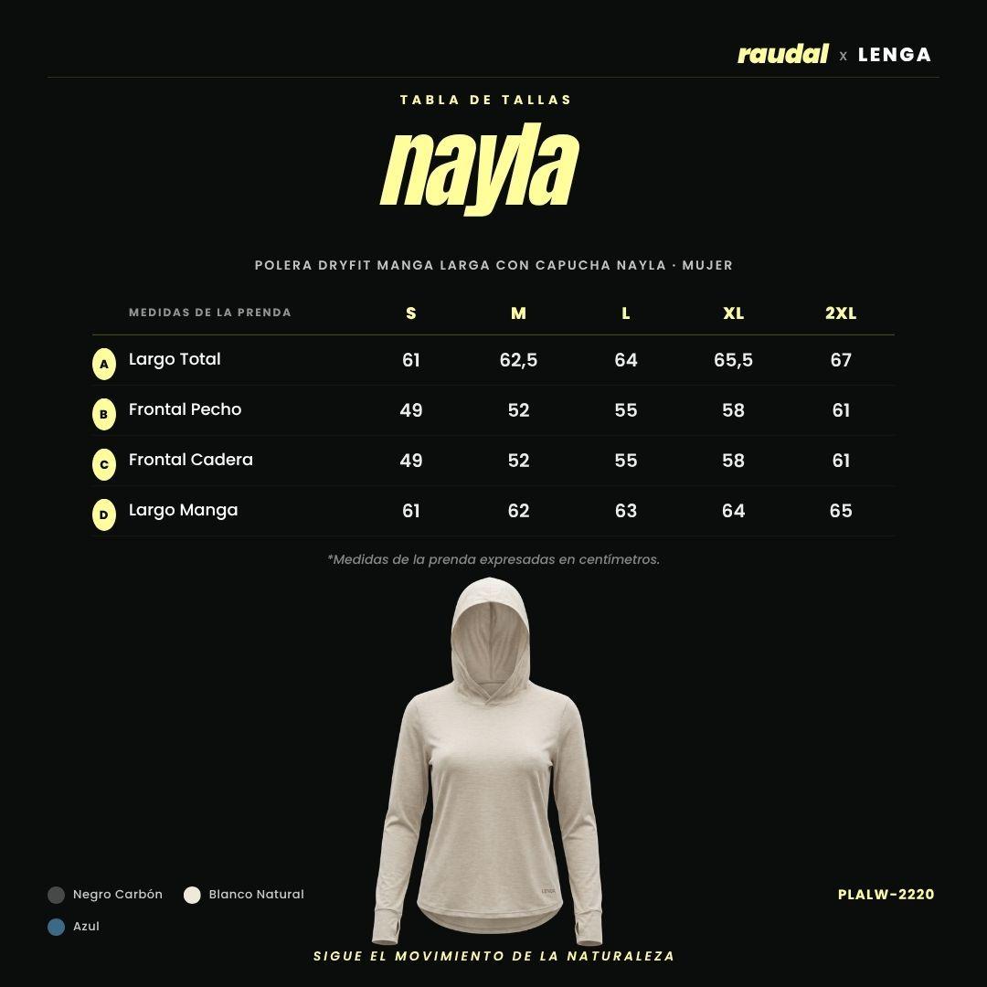 Polera Mujer Grit Dry Manga Larga Con Capucha Nayla Lenga UPF 50-6