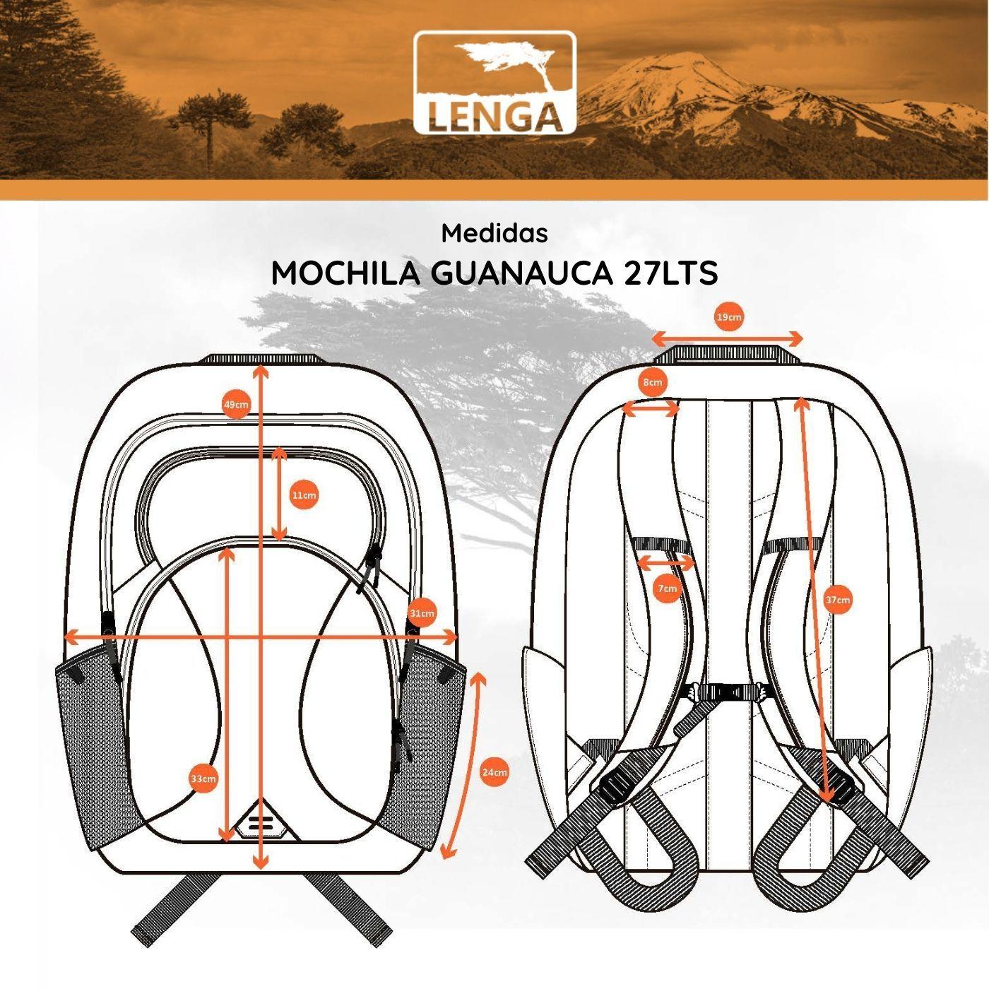 Mochila Porta notebook Lenga Outdoor Guanauca 27 Lts-4
