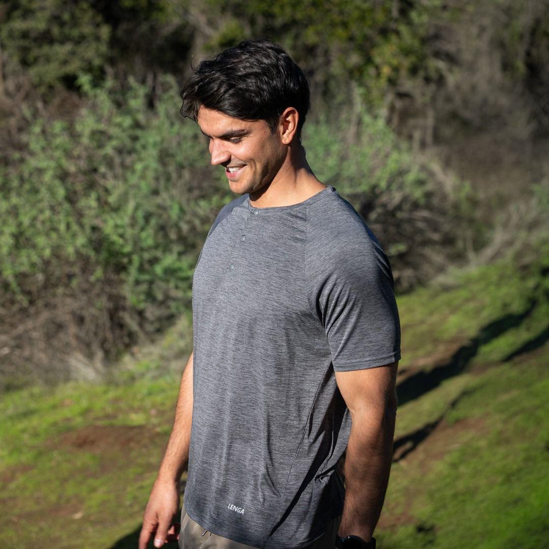 Polera Hombre Grit Dry Manga Corta y Botones Samka Lenga UPF 50-3