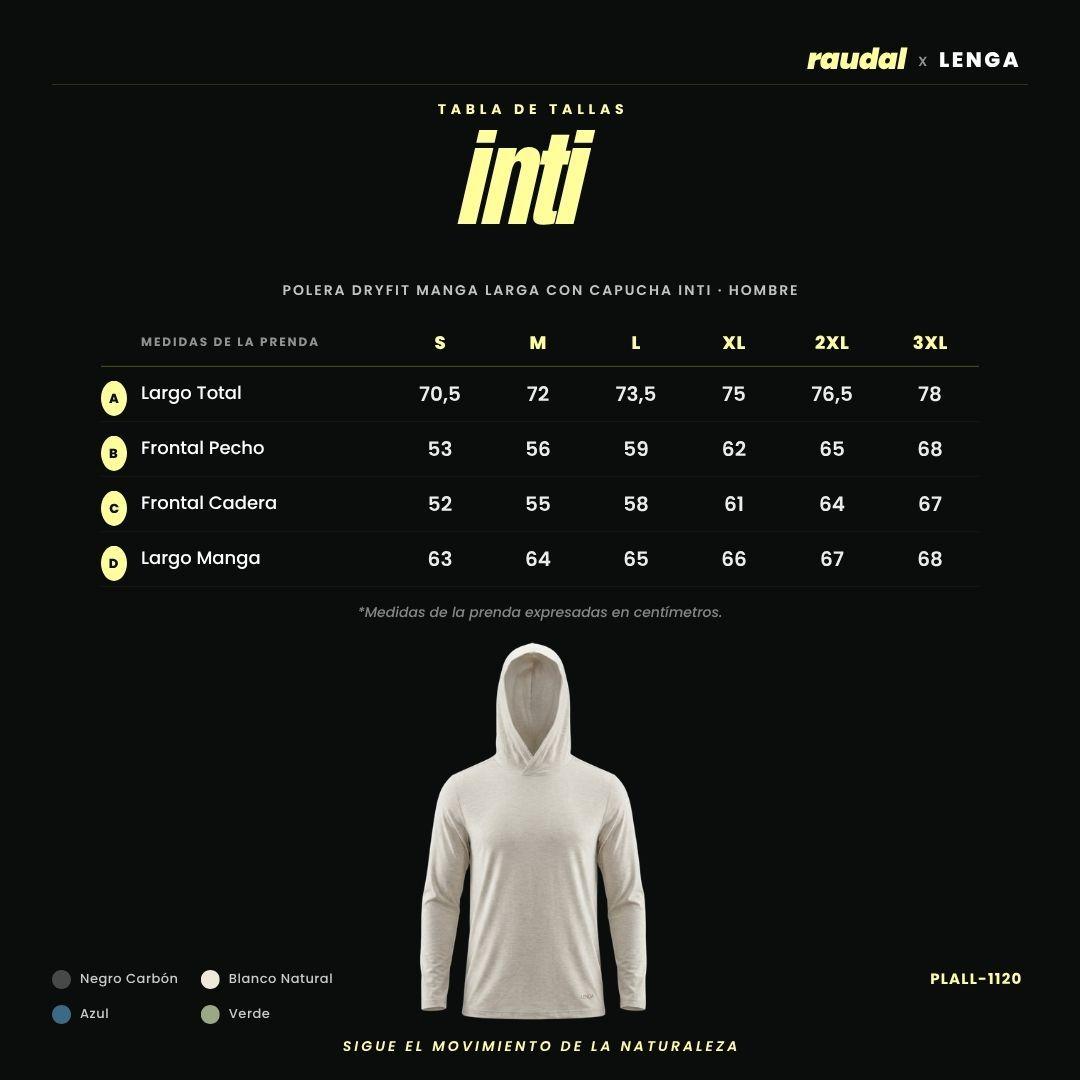 Polera Hombre Grit Dry manga larga Con Capucha UV Inti Lenga-5